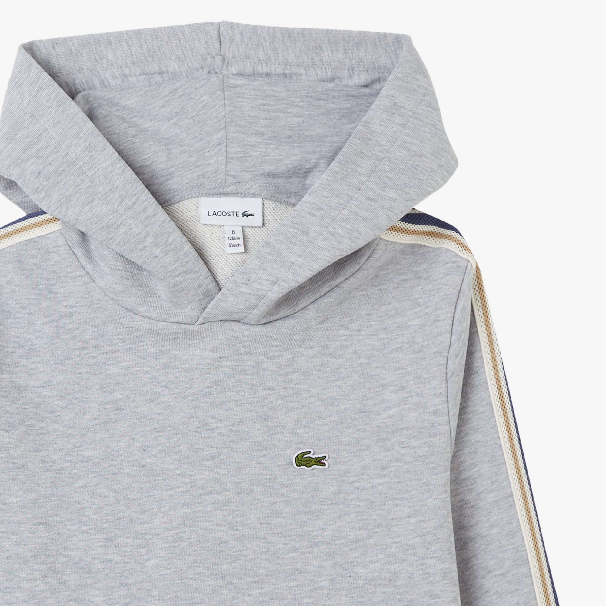Lacoste Çocuk Kapüşonlu Gri Sweatshirt görsel 3