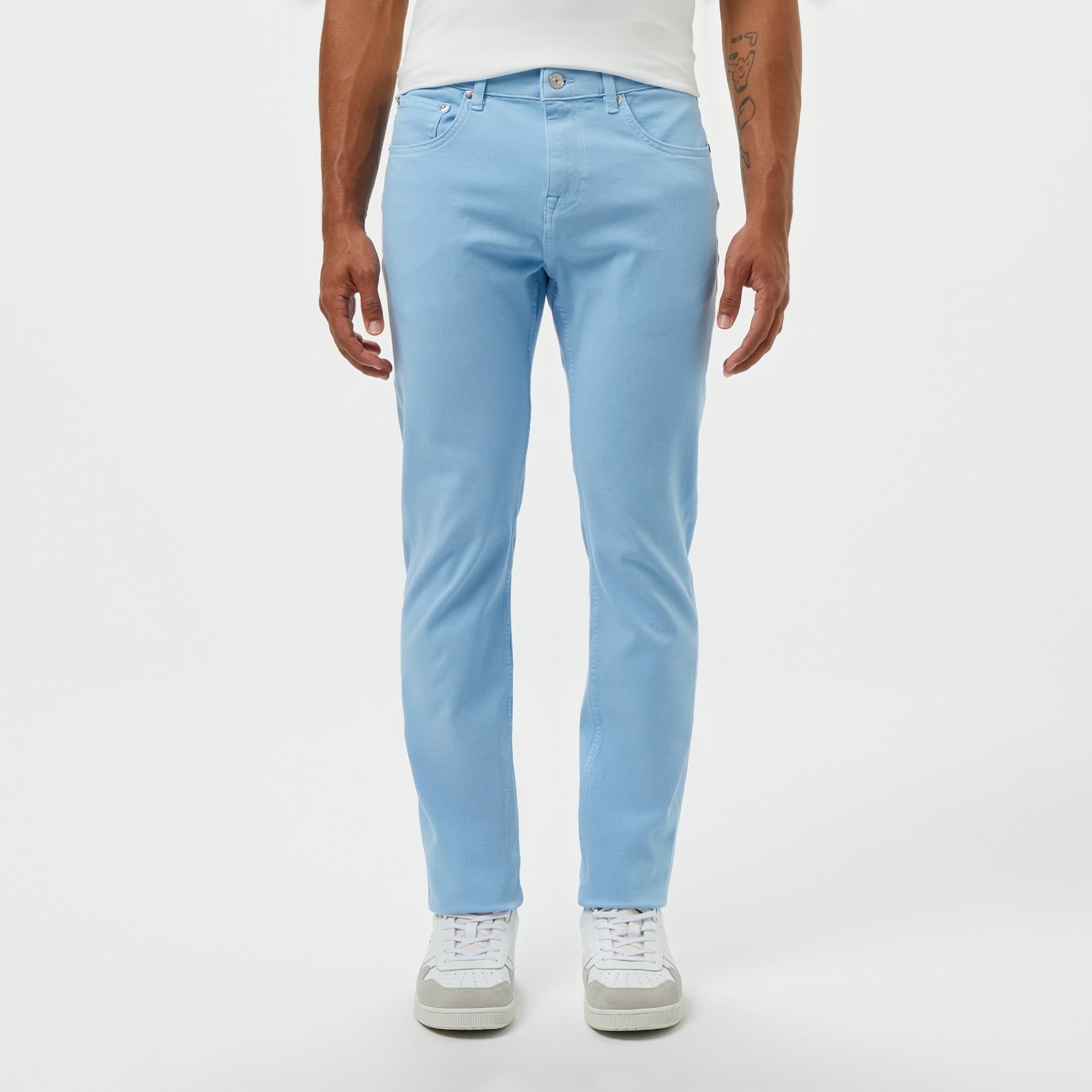 Lacoste Erkek Slim Fit Açık Mavi Jean Pantolon