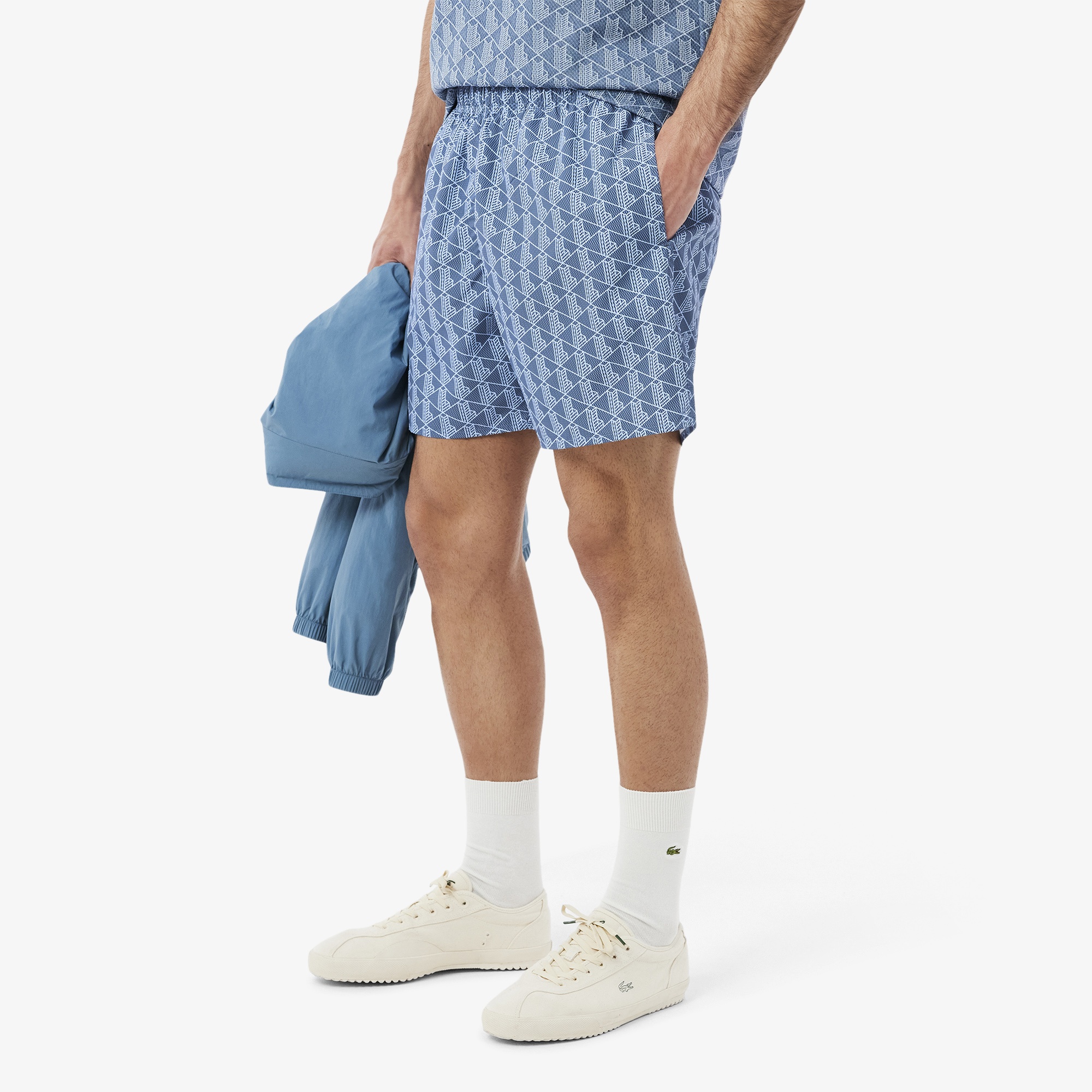 Lacoste Erkek Monogram Mavi Mayo