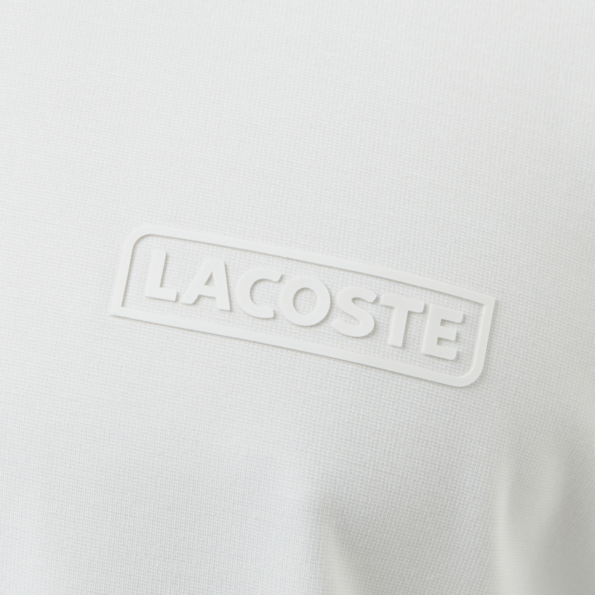 Lacoste Erkek Oversize Fit Yarım Fermuarlı Beyaz Polo