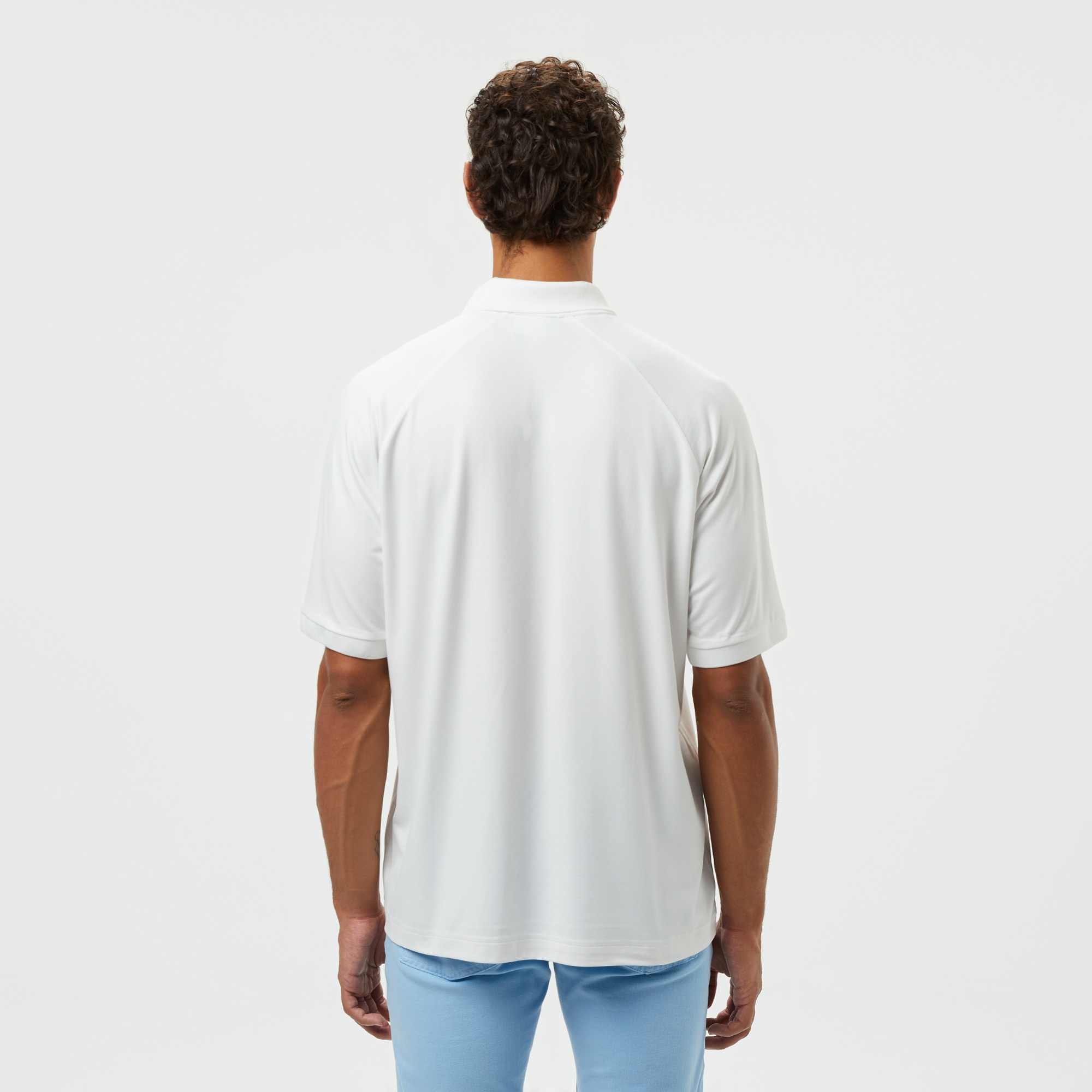 Lacoste Erkek Oversize Fit Yarım Fermuarlı Beyaz Polo