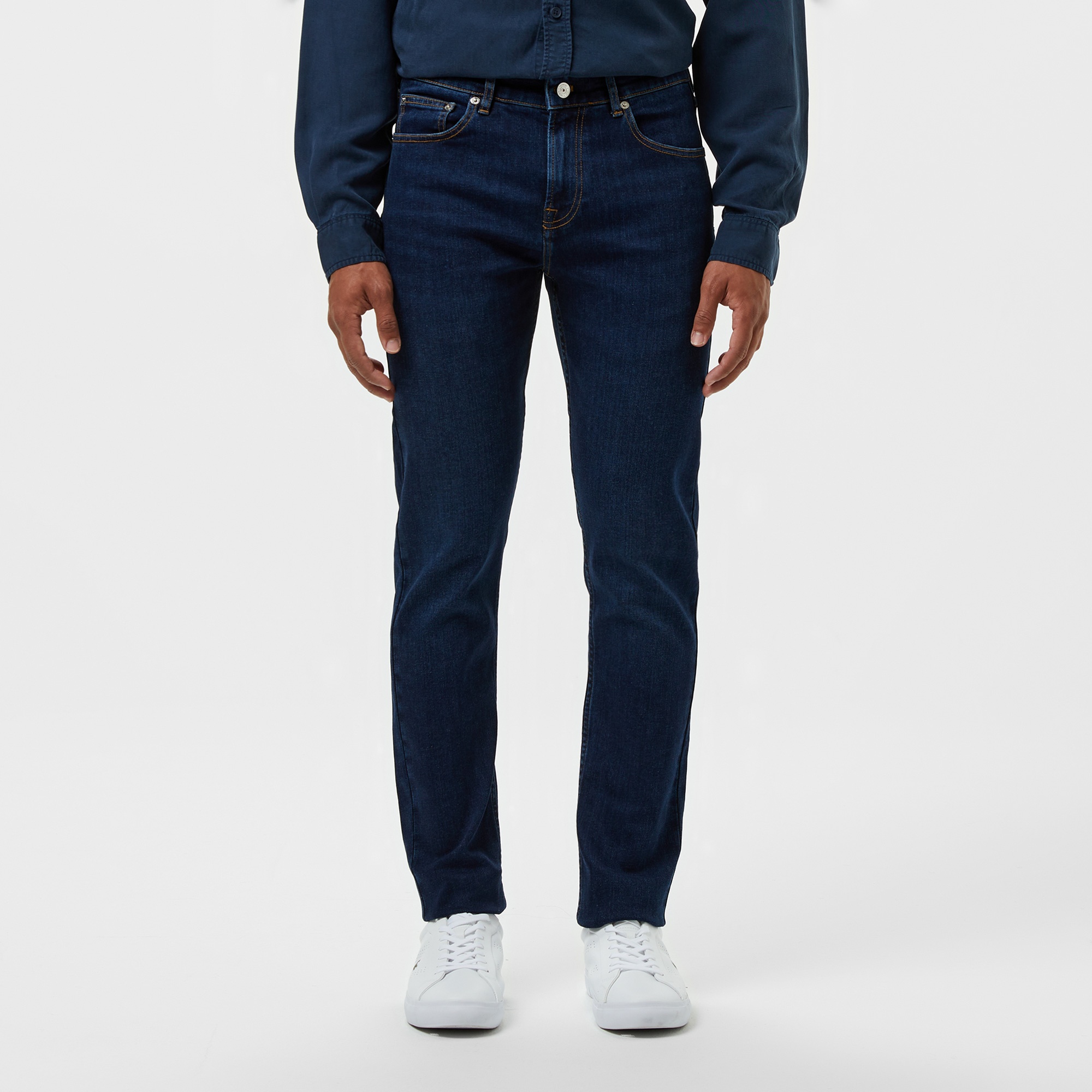 Lacoste Erkek Slim Fit Koyu Mavi Jean Pantolon