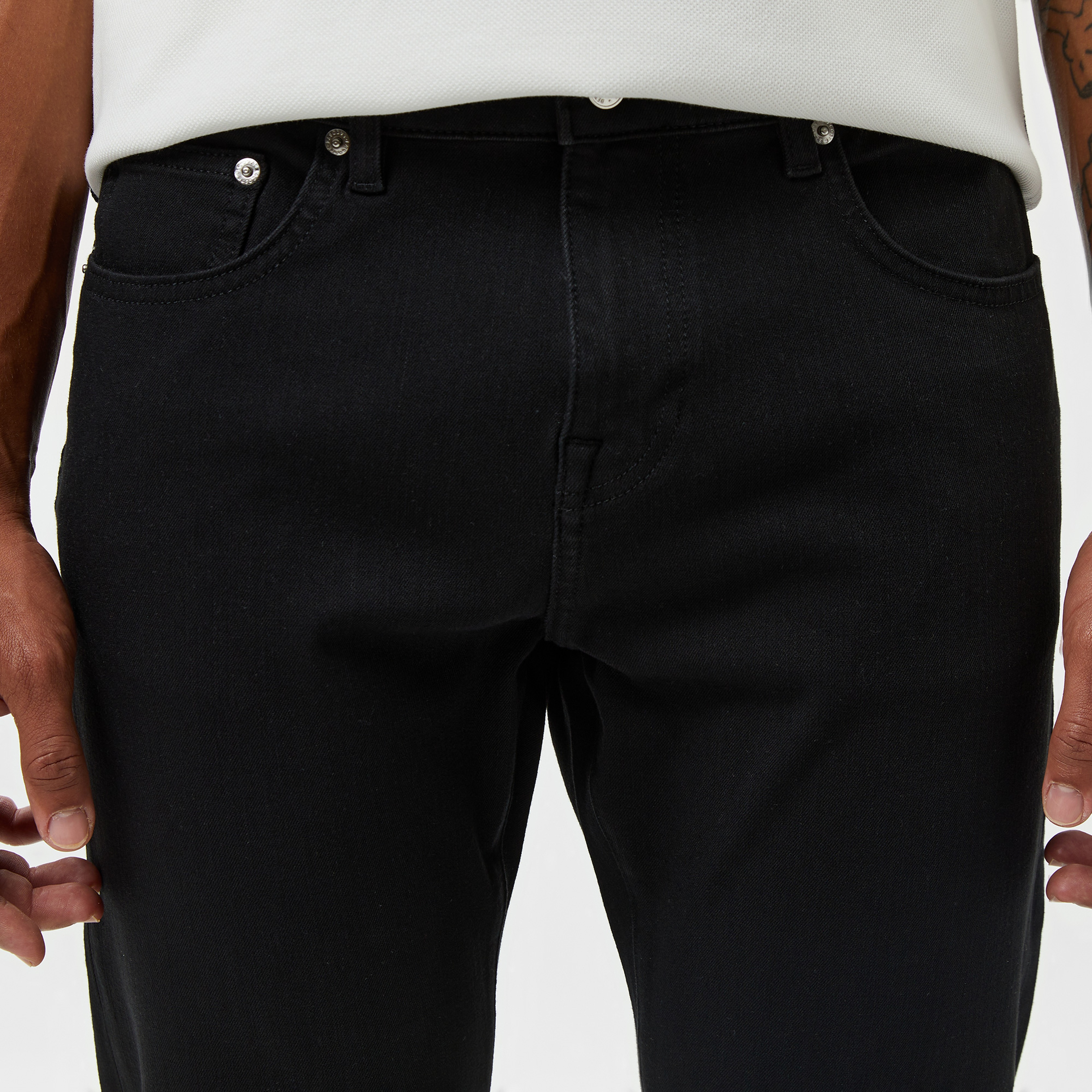 Erkek Regular Fit Siyah Jean Pantolon