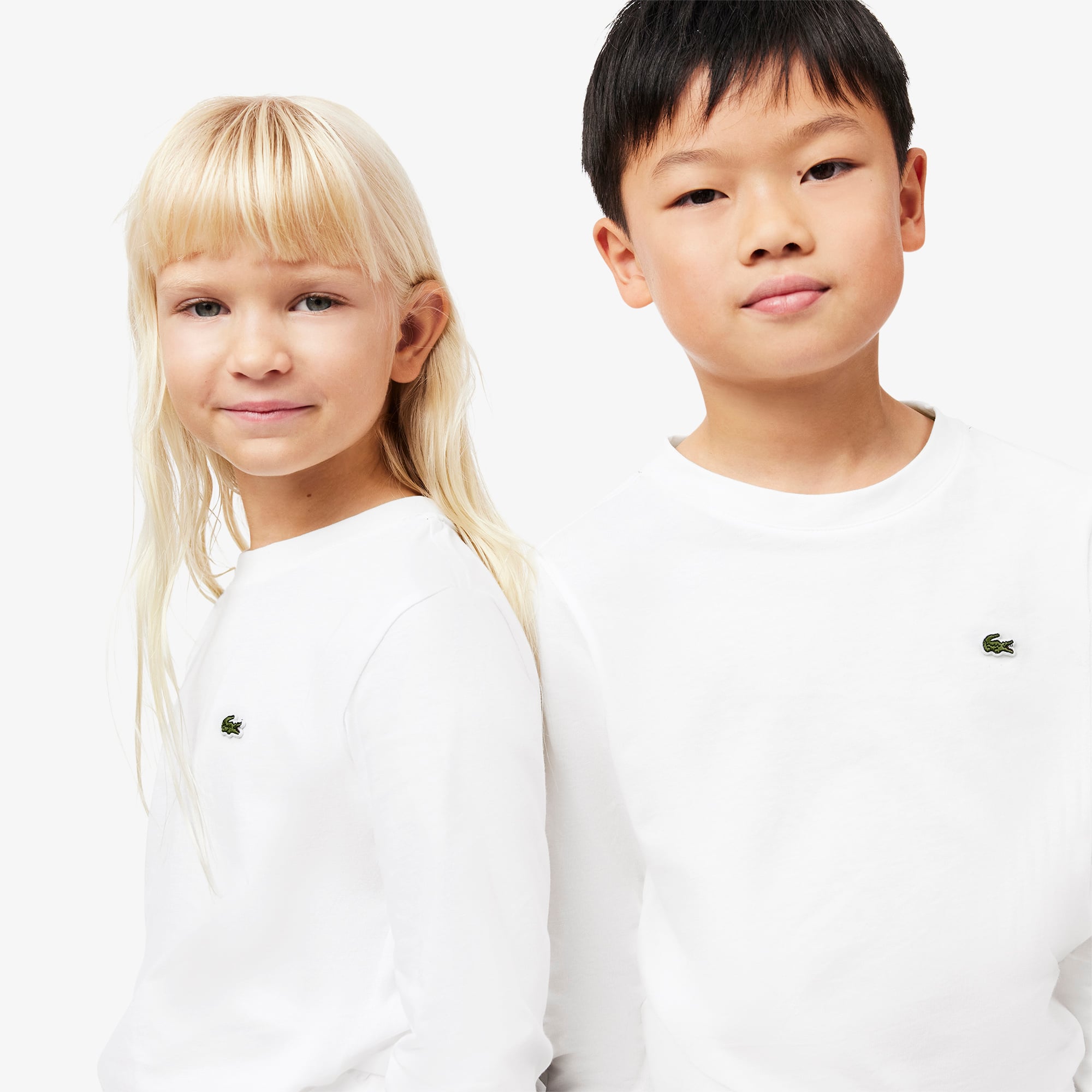 Lacoste Çocuk Uzun Kollu Bisiklet Yaka Beyaz T-Shirt görsel 2