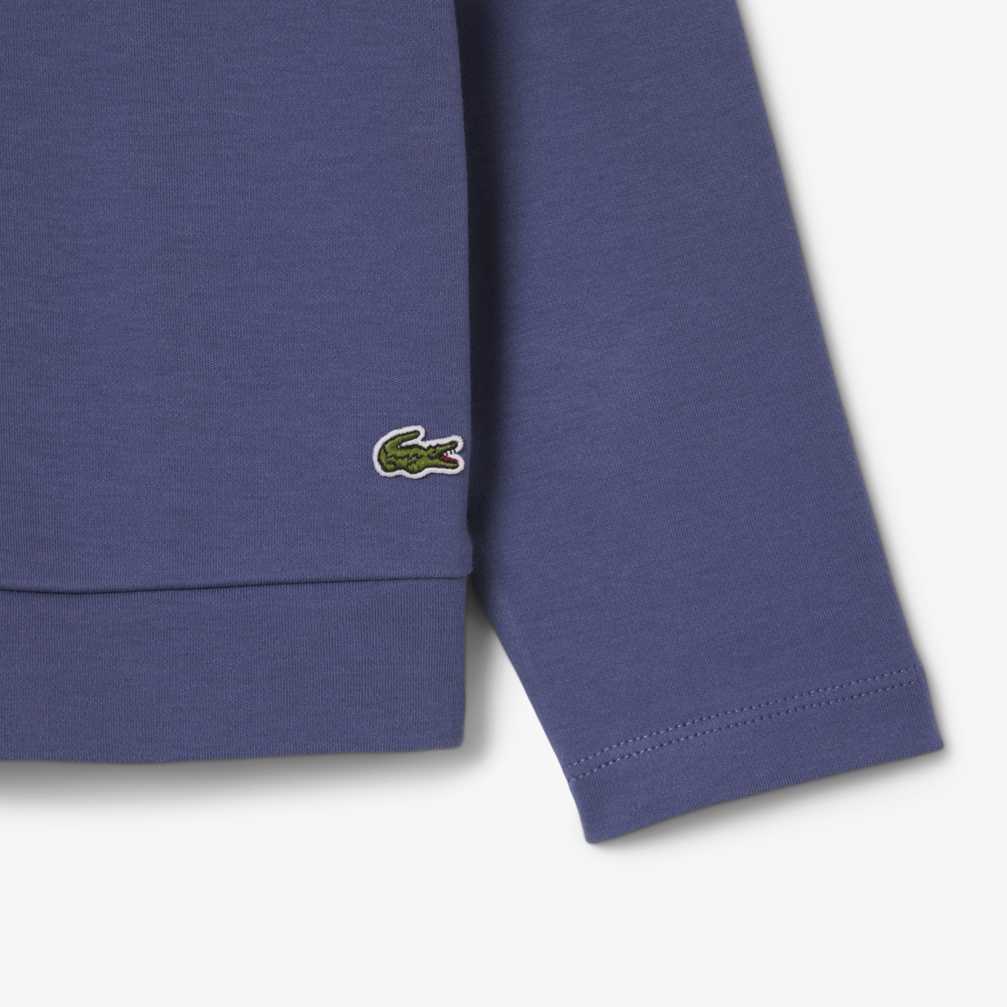 Lacoste Kız Çocuk Uzun Kollu Bisiklet Yaka Baskılı Mor T-Shirt