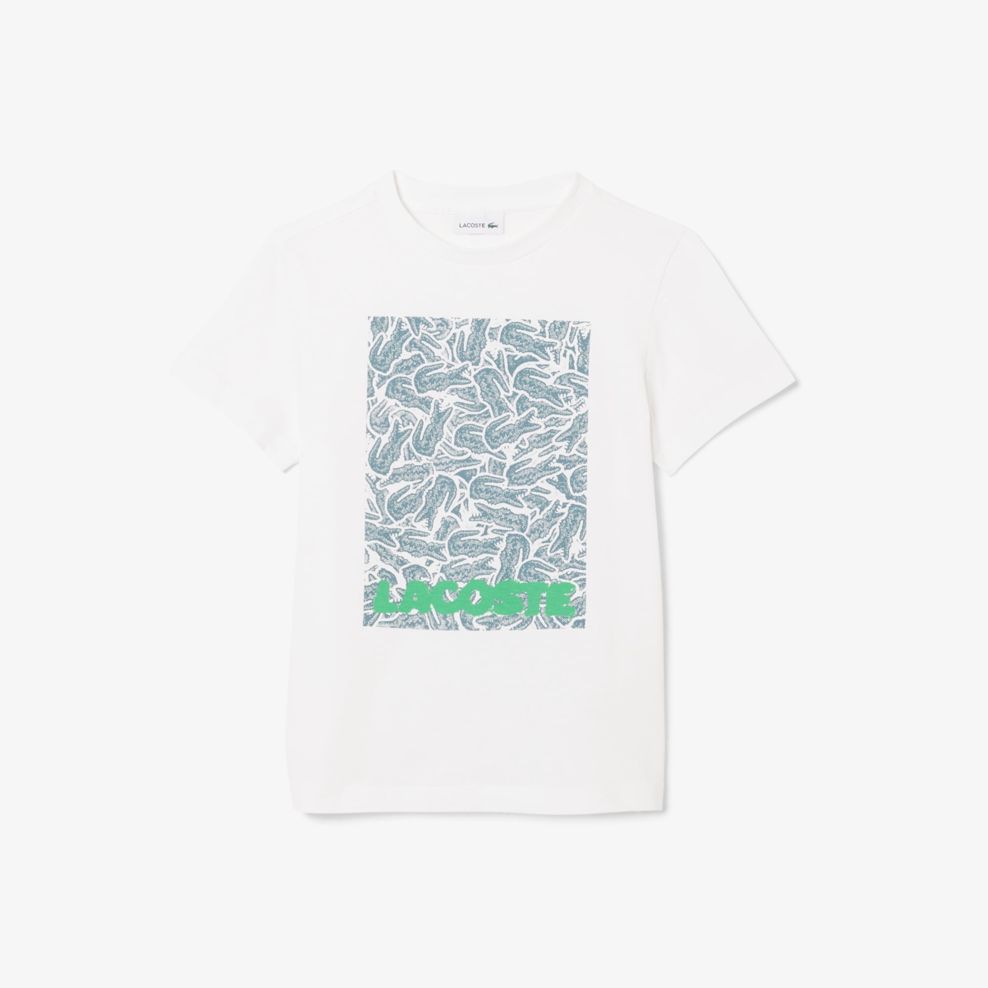 Çocuk Bisiklet Yaka Baskılı Beyaz T-Shirt