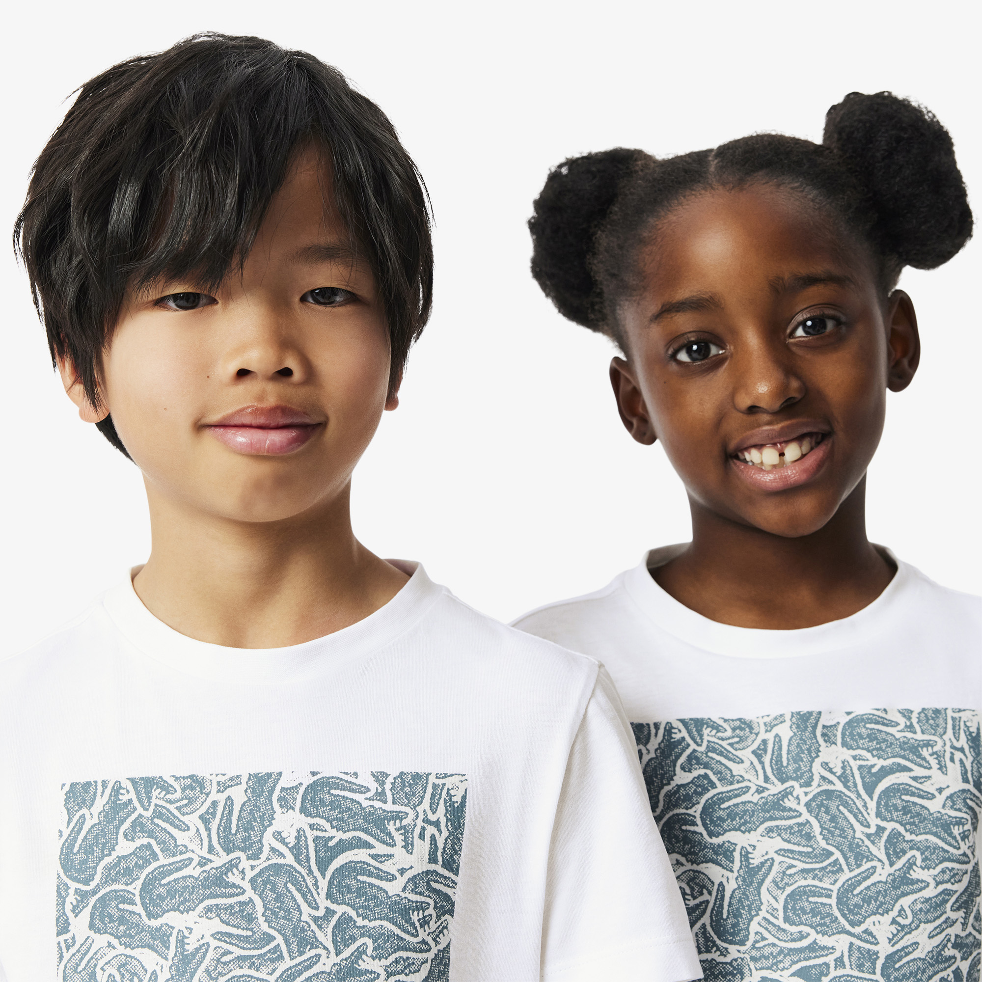 Lacoste Çocuk Bisiklet Yaka Baskılı Beyaz T-Shirt görsel 2