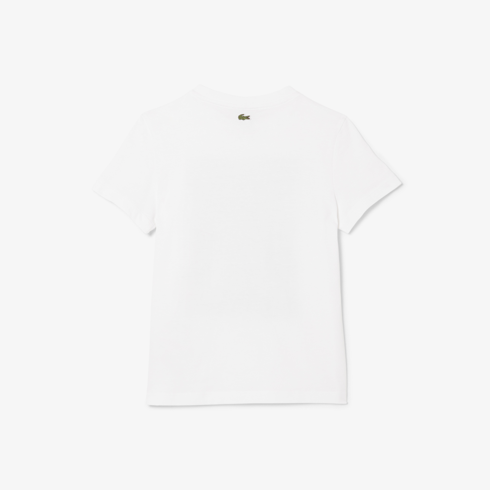 Lacoste Çocuk Bisiklet Yaka Baskılı Beyaz T-Shirt görsel 6