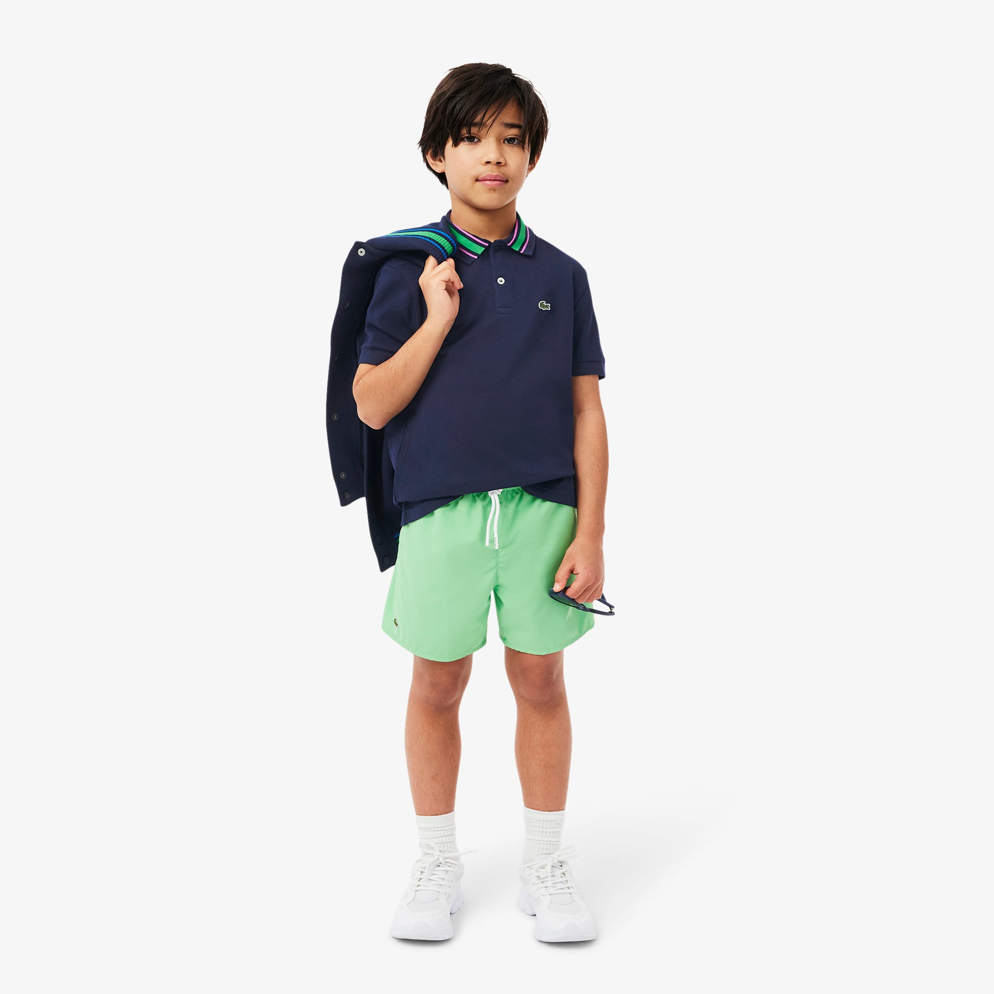 Lacoste Çocuk Lacivert Polo görsel 7