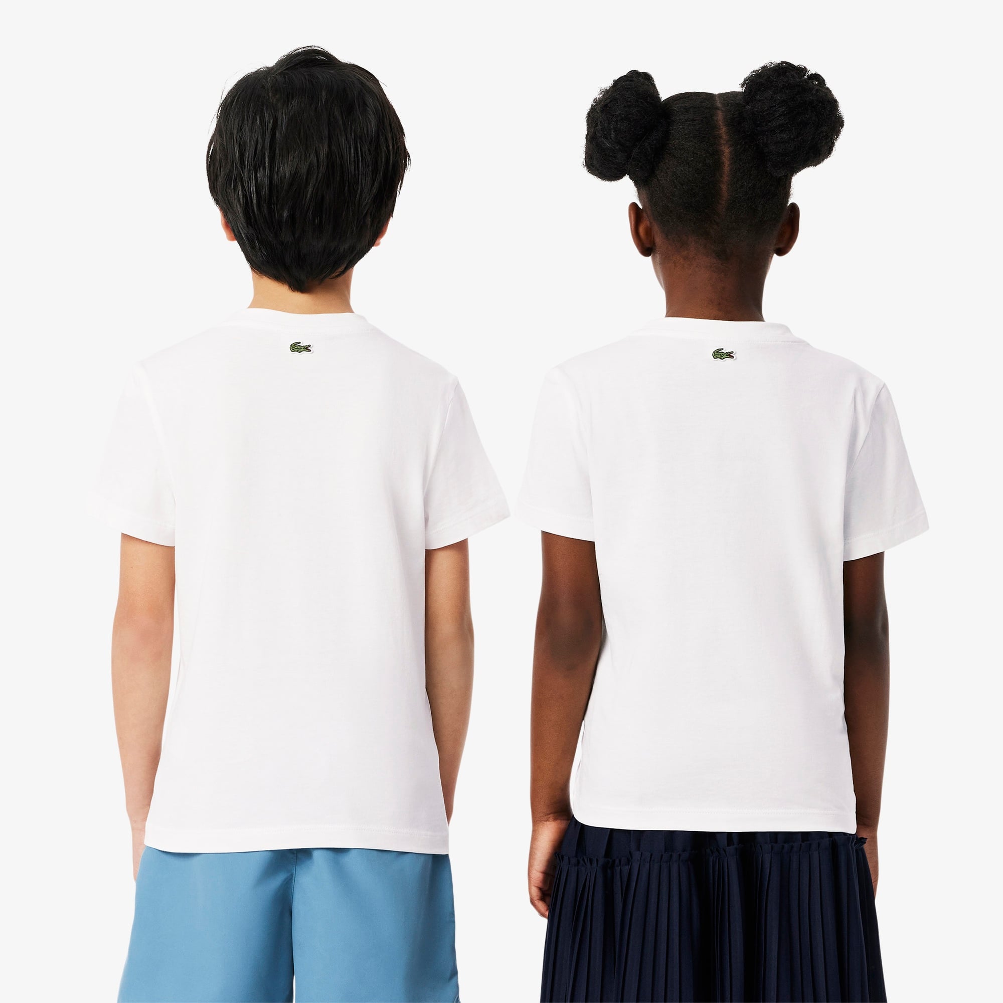 Çocuk Bisiklet Yaka Baskılı Beyaz T-Shirt