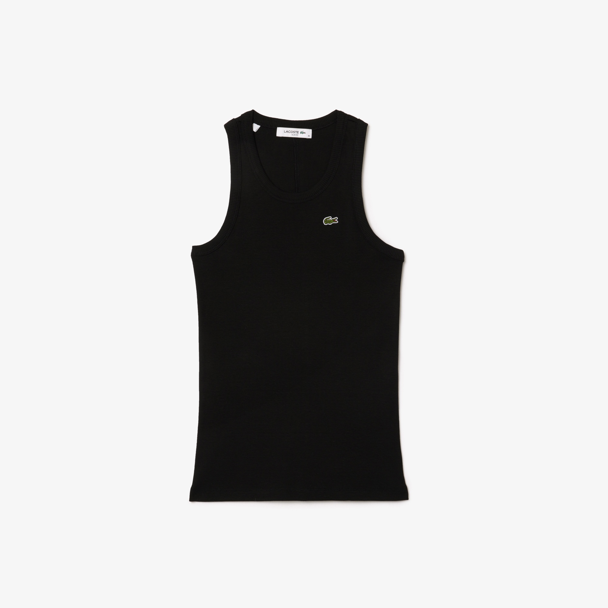 Kadın Slim Fit Kolsuz Siyah T-Shirt