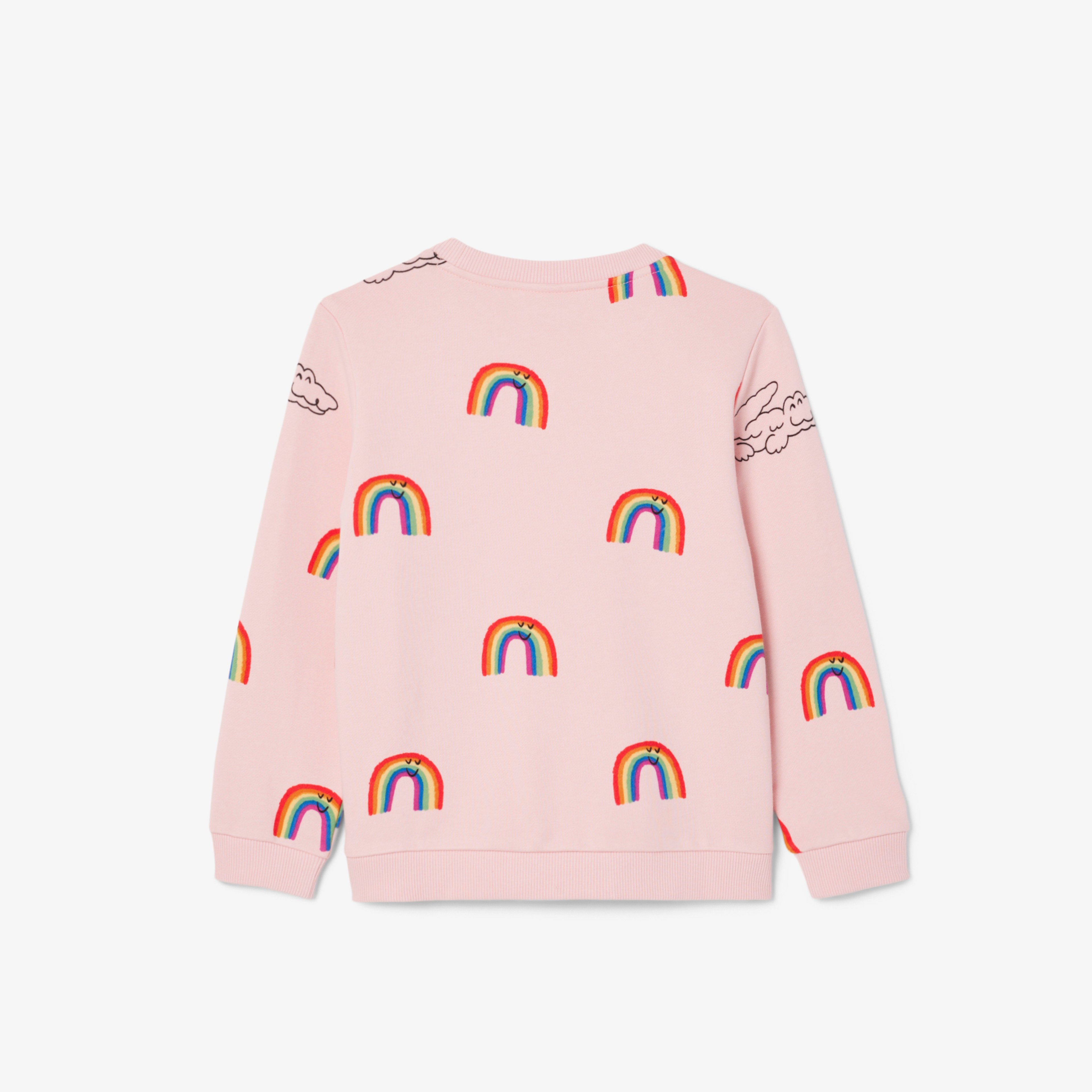 Çocuk Bisiklet Yaka Desenli Pembe Sweatshirt