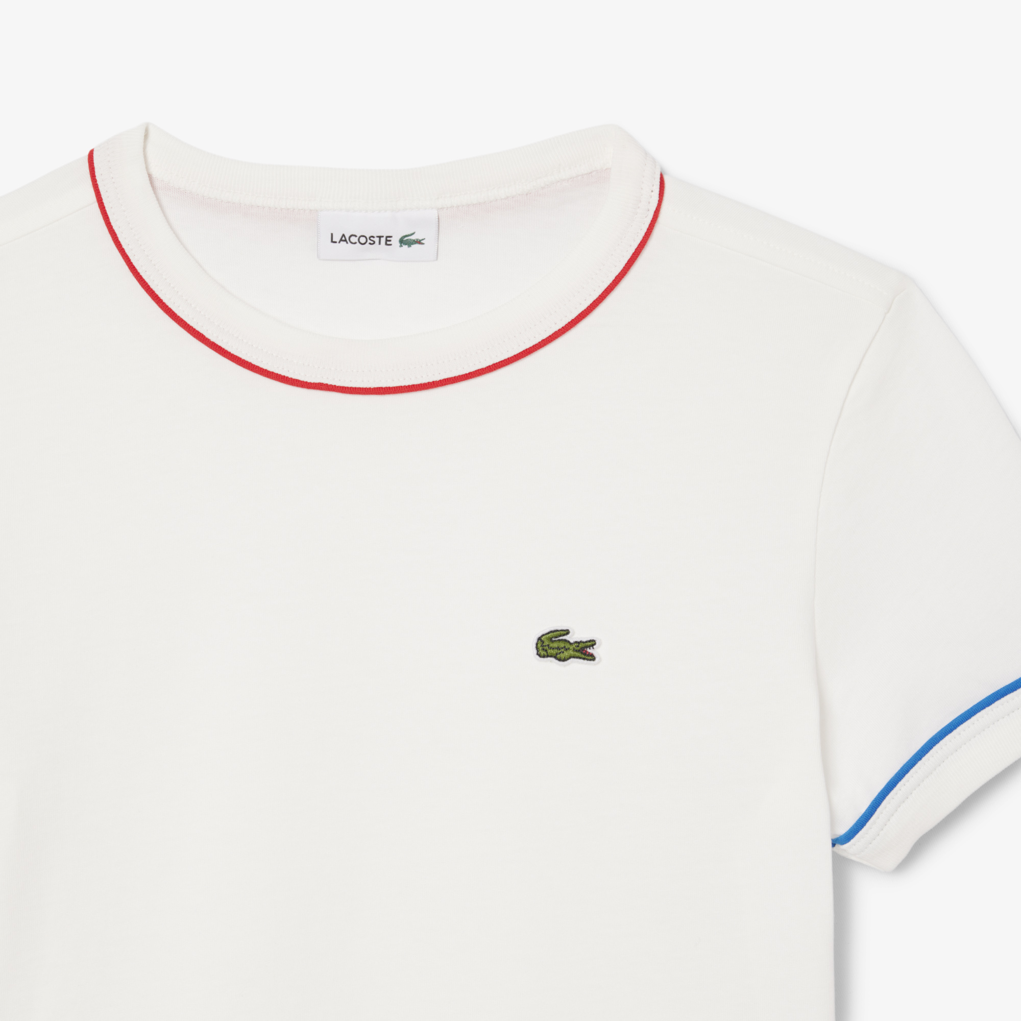 Lacoste Çocuk Bisiklet Yaka Krem T-Shirt görsel 6