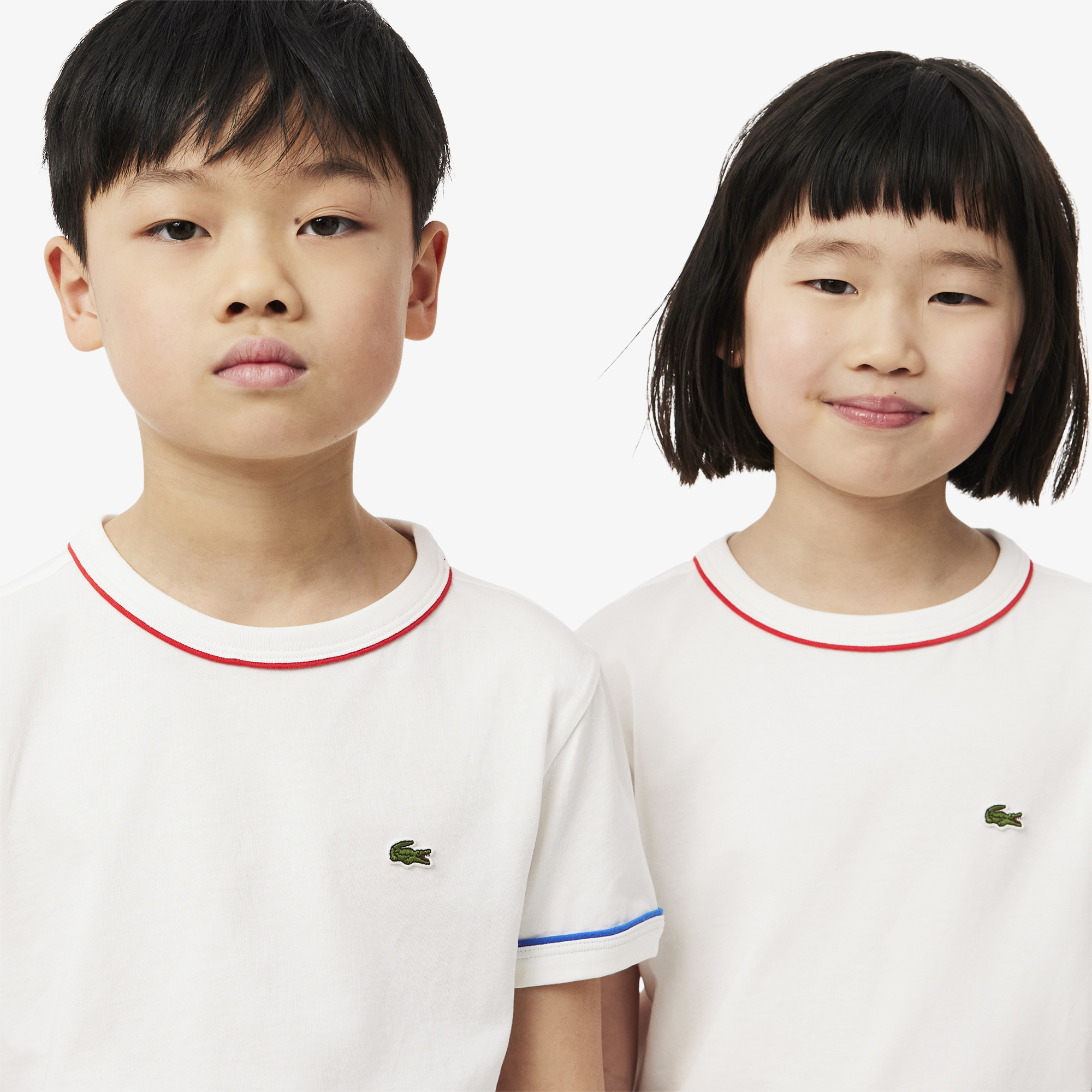 Lacoste Çocuk Bisiklet Yaka Krem T-Shirt görsel 2