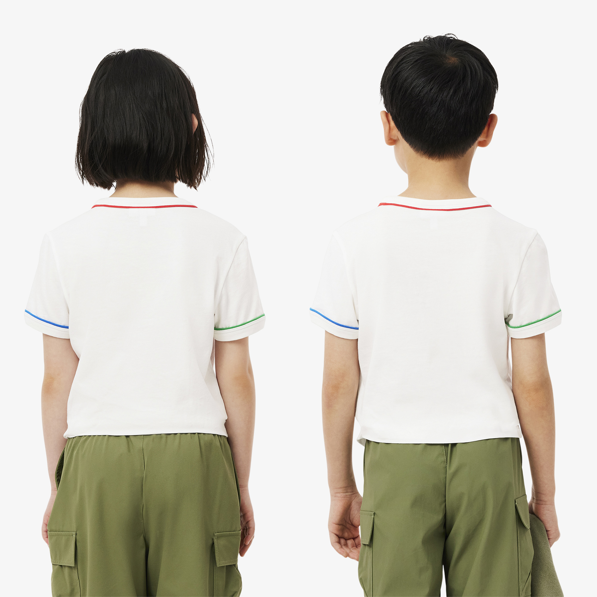 Lacoste Çocuk Bisiklet Yaka Krem T-Shirt görsel 3