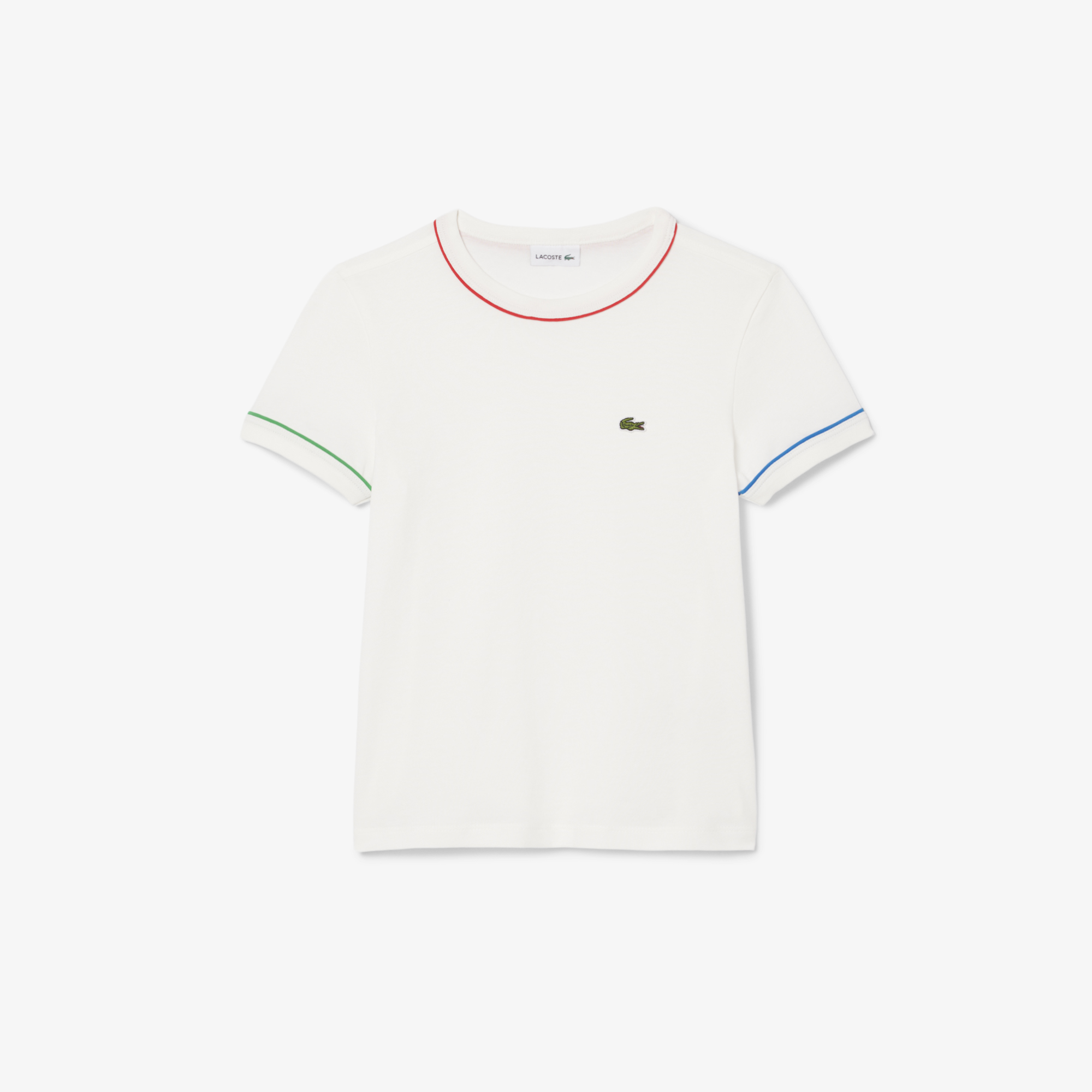 Lacoste Çocuk Bisiklet Yaka Krem T-Shirt görsel 4