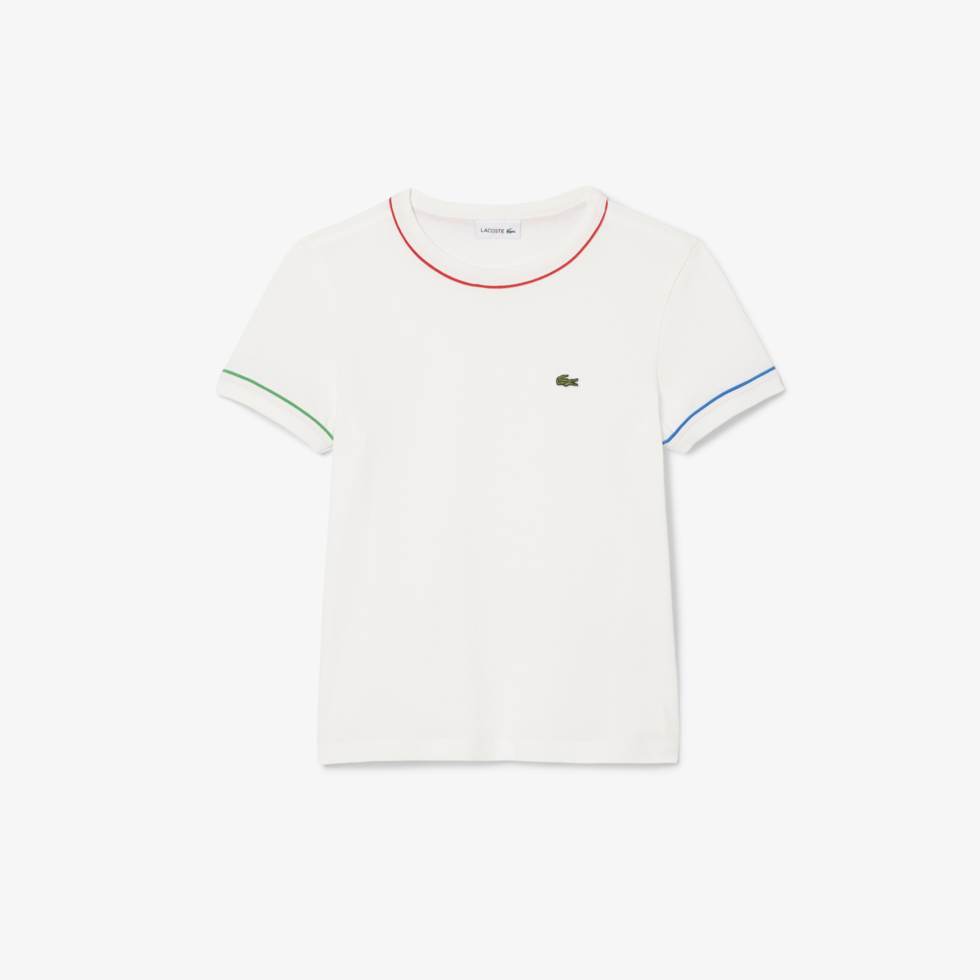 Lacoste Çocuk Bisiklet Yaka Krem T-Shirt