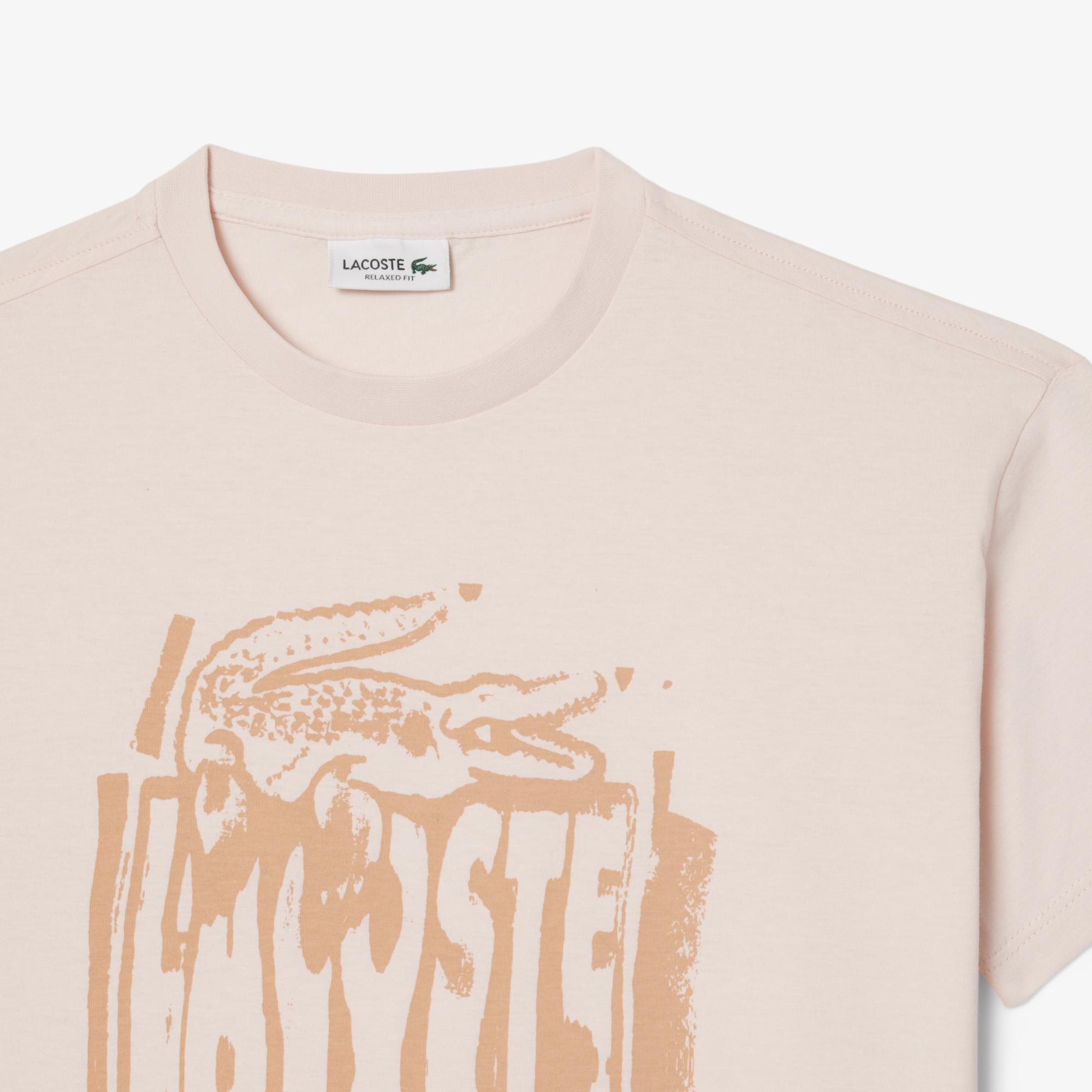 Lacoste Çocuk Bisiklet Yaka Baskılı Açık Pembe T-Shirt görsel 3