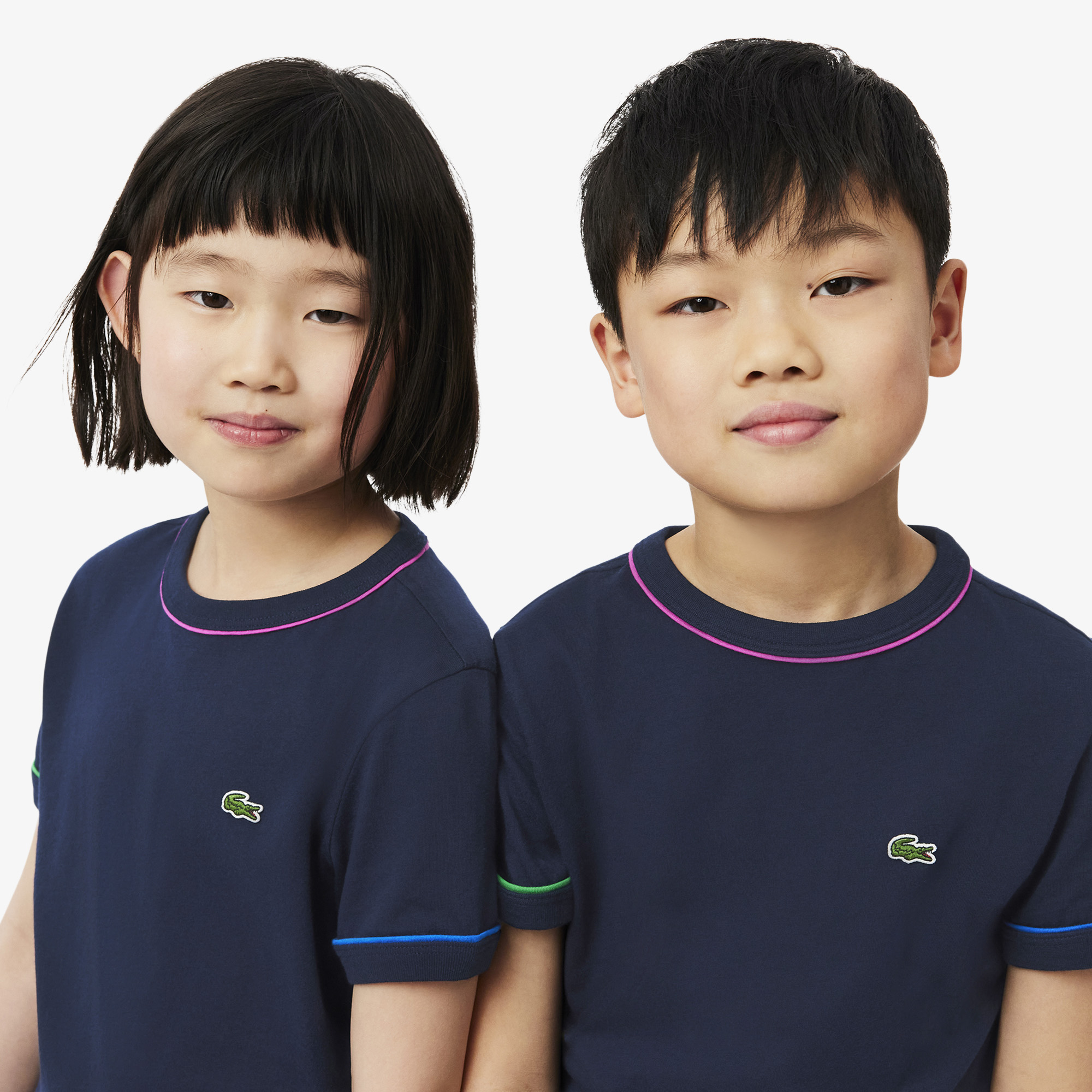 Lacoste Çocuk Bisiklet Yaka Lacivert T-Shirt görsel 2