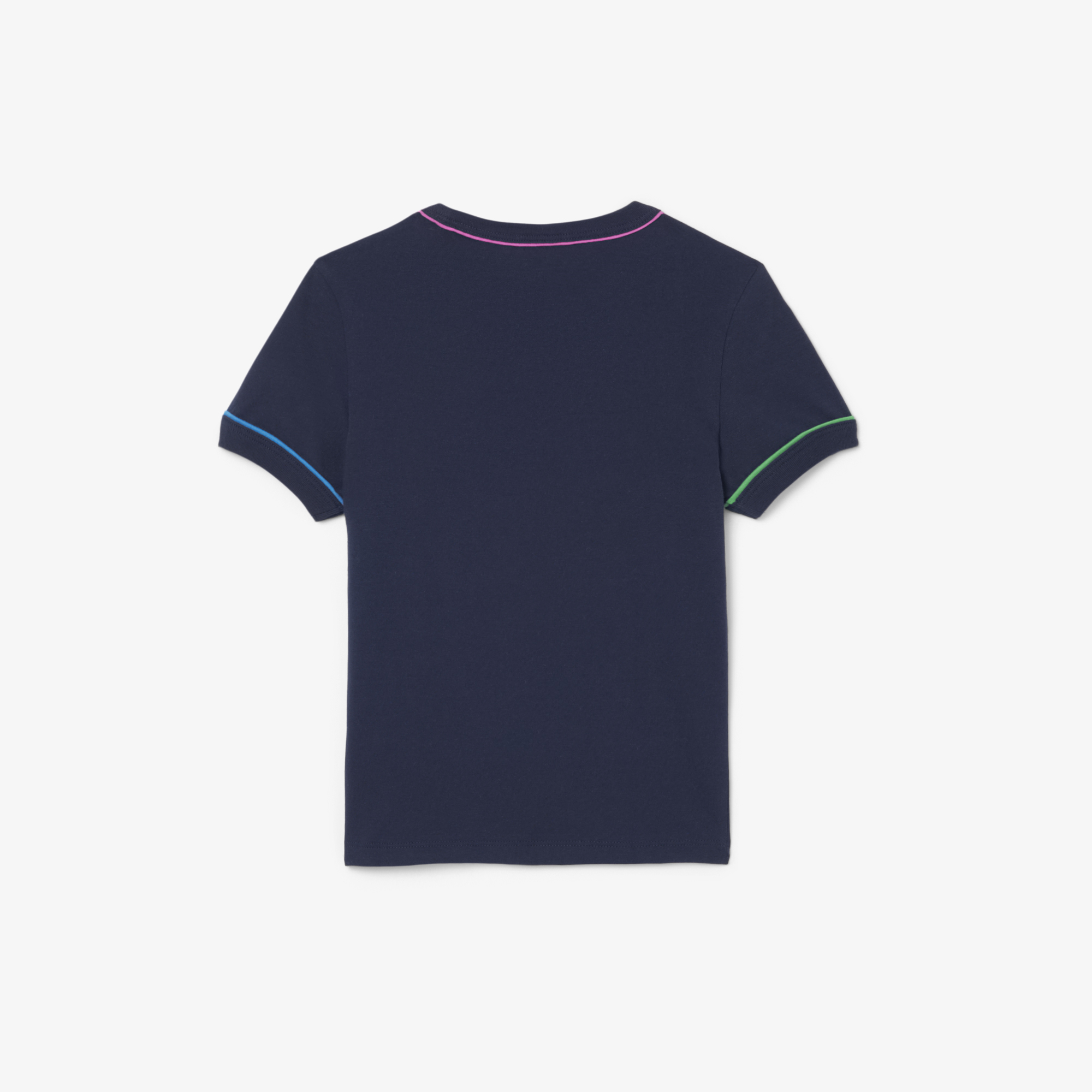 Lacoste Çocuk Bisiklet Yaka Lacivert T-Shirt görsel 5