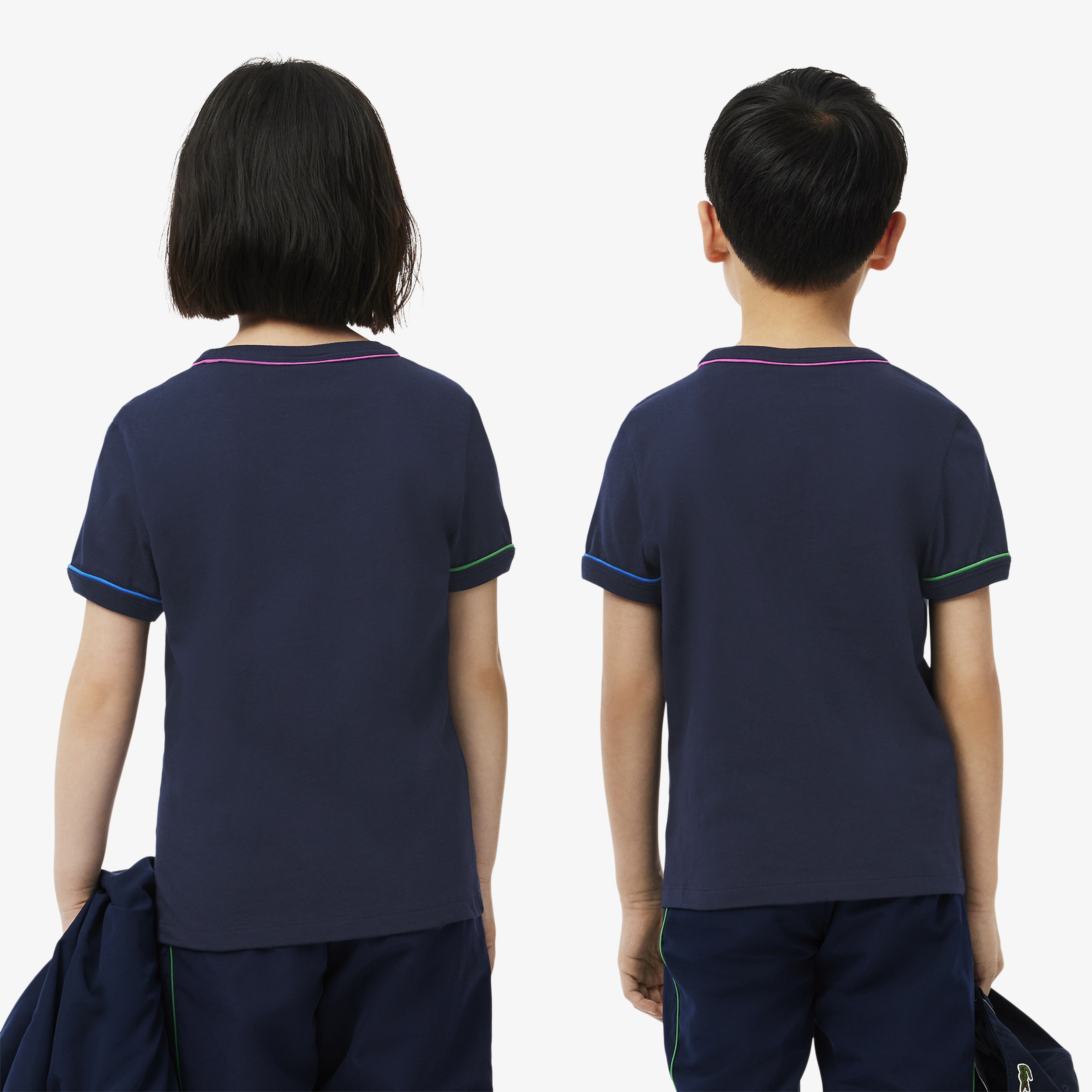 Çocuk Bisiklet Yaka Lacivert T-Shirt Çocuk Bisiklet Yaka Lacivert T-Shirt