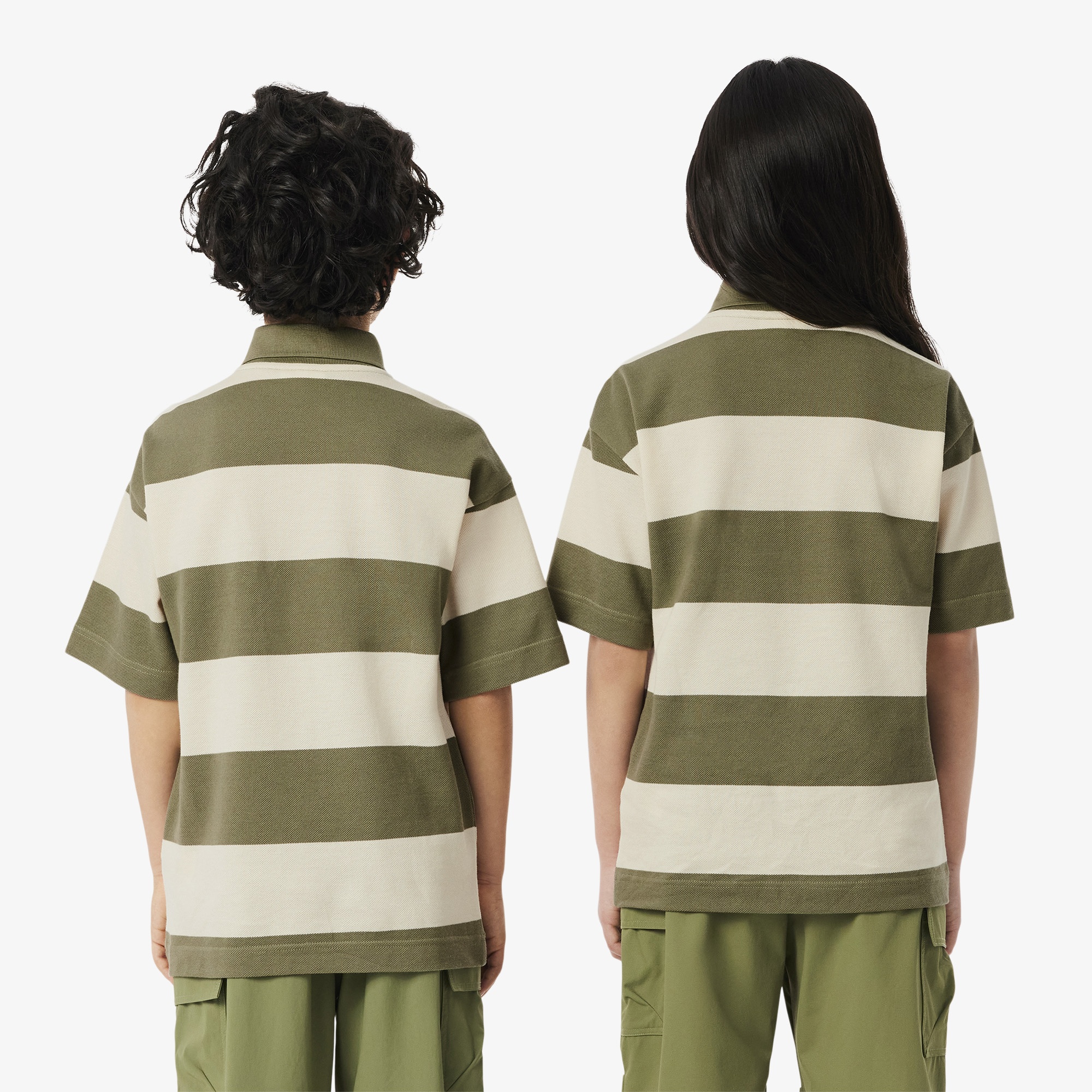 Lacoste Çocuk Çizgili Yeşil Polo