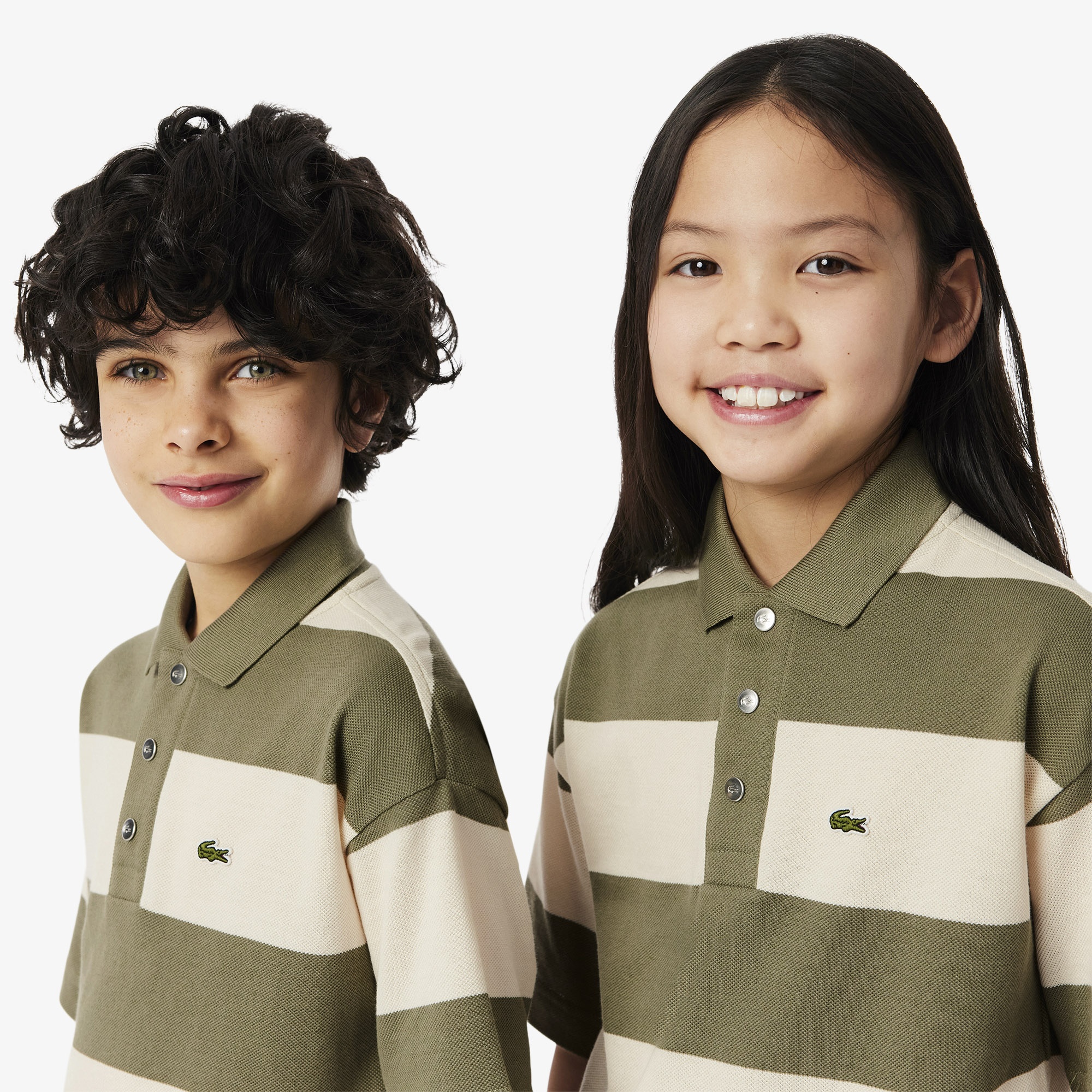 Lacoste Çocuk Çizgili Yeşil Polo