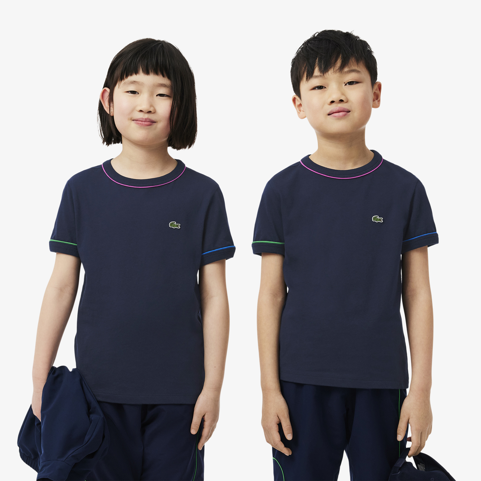 Lacoste Çocuk Bisiklet Yaka Lacivert T-Shirt