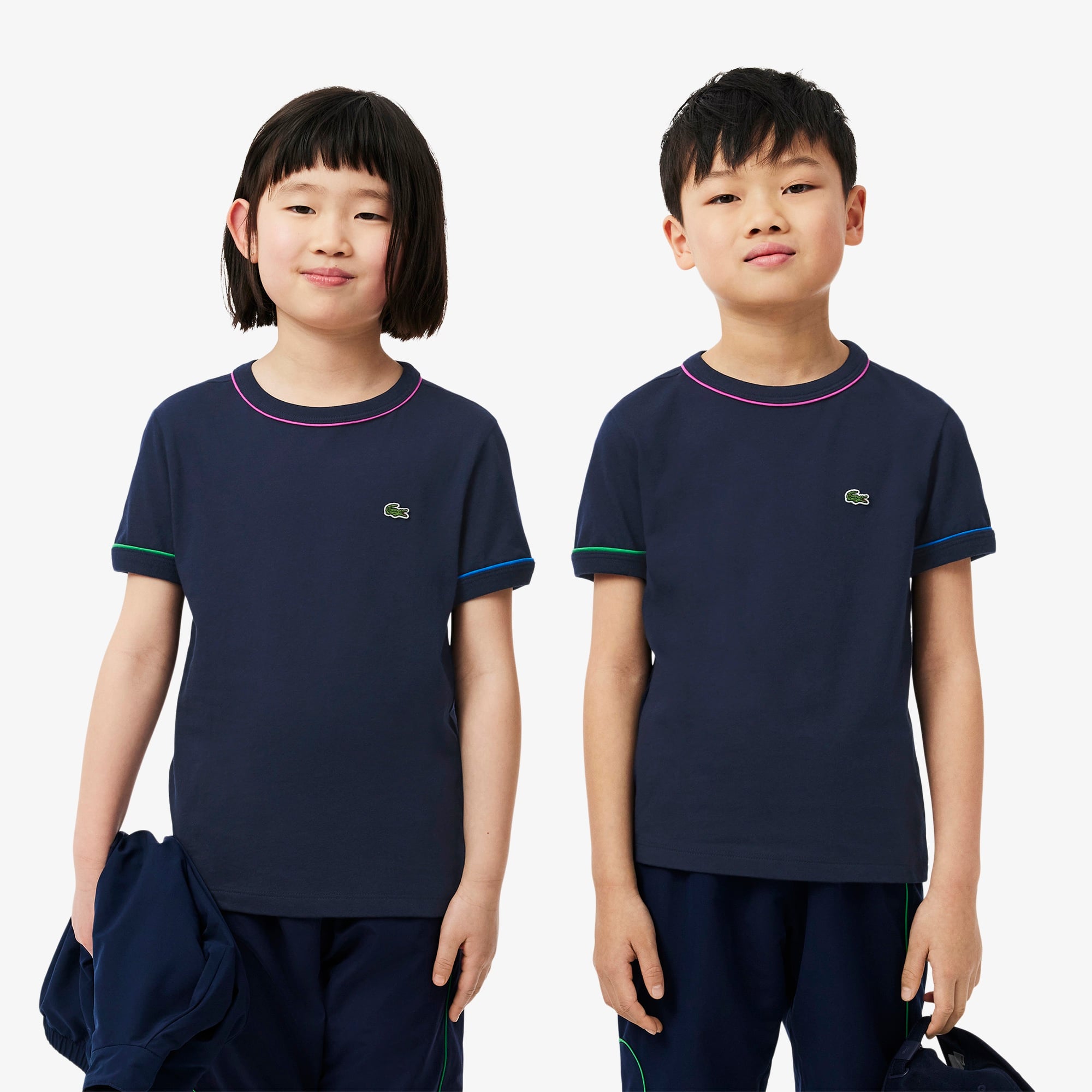 Çocuk Bisiklet Yaka Lacivert T-Shirt