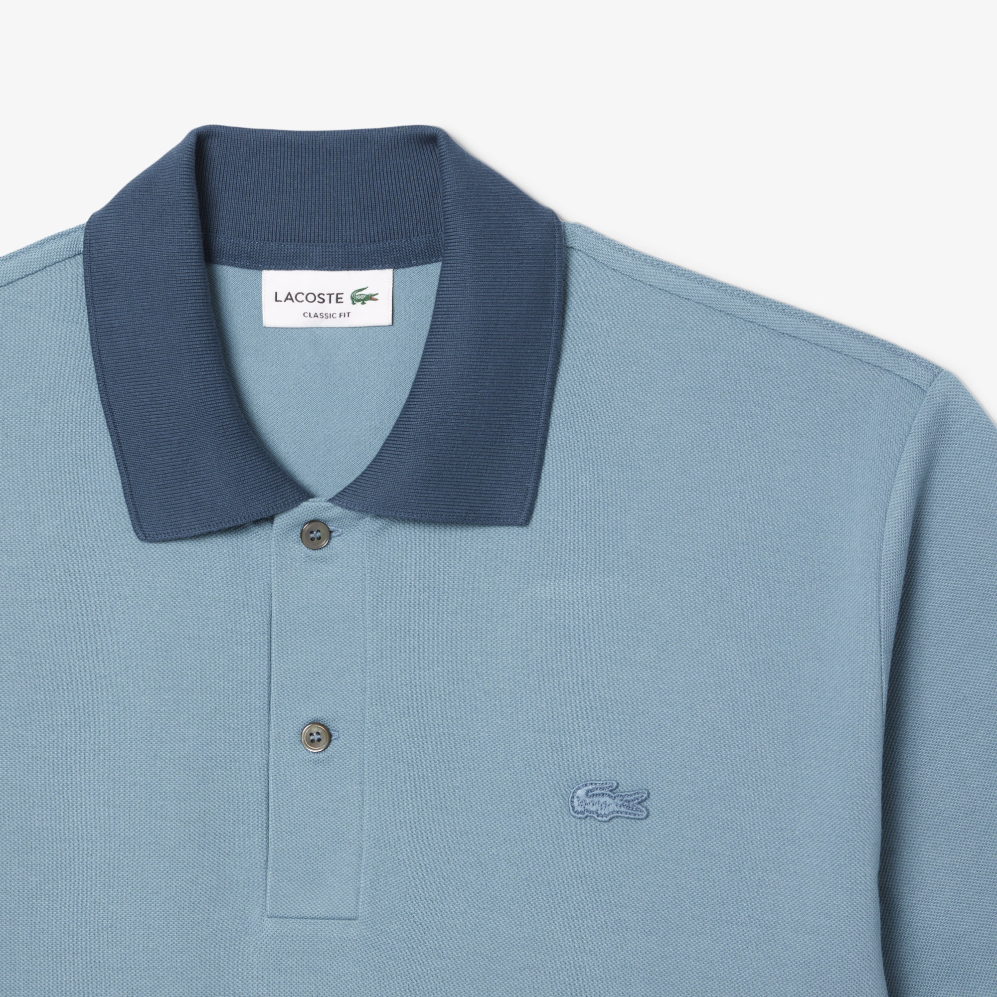 Lacoste Erkek Classic Fit Renk Bloklu Lacivert Polo