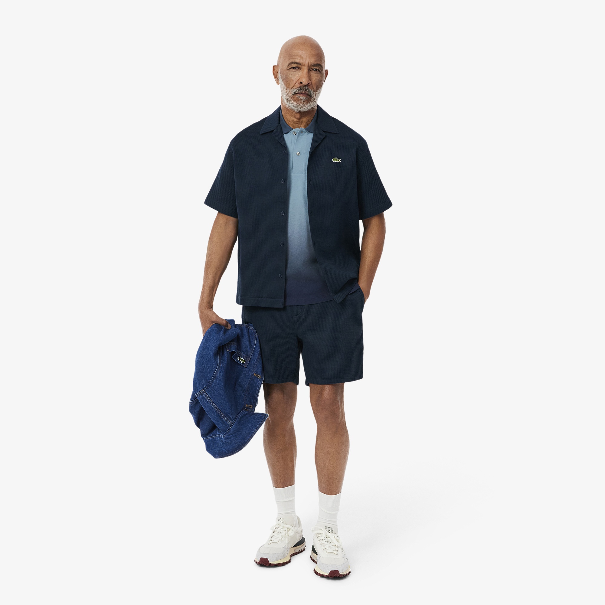 Lacoste Erkek Classic Fit Renk Bloklu Lacivert Polo