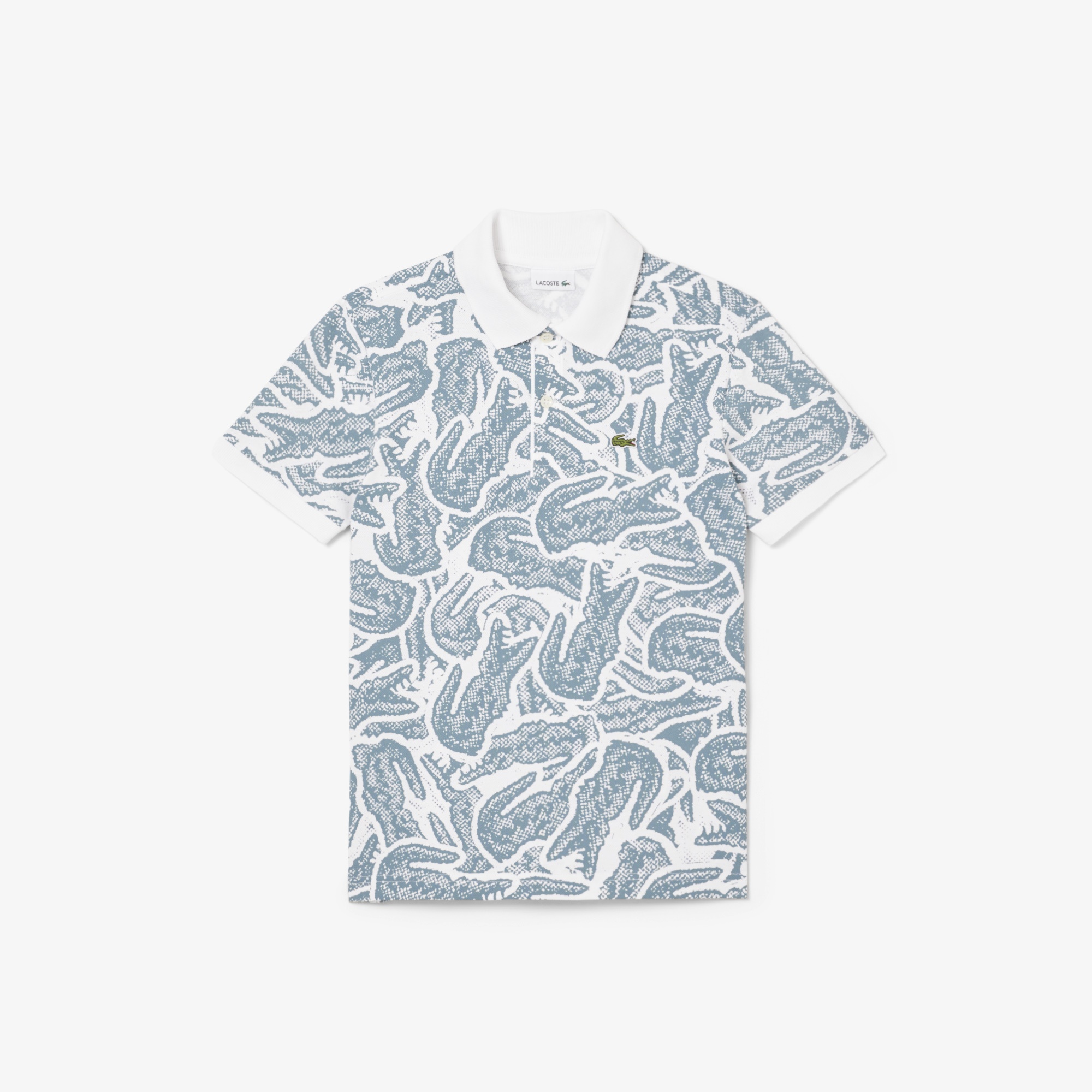 Lacoste Çocuk Baskılı Mavi Polo