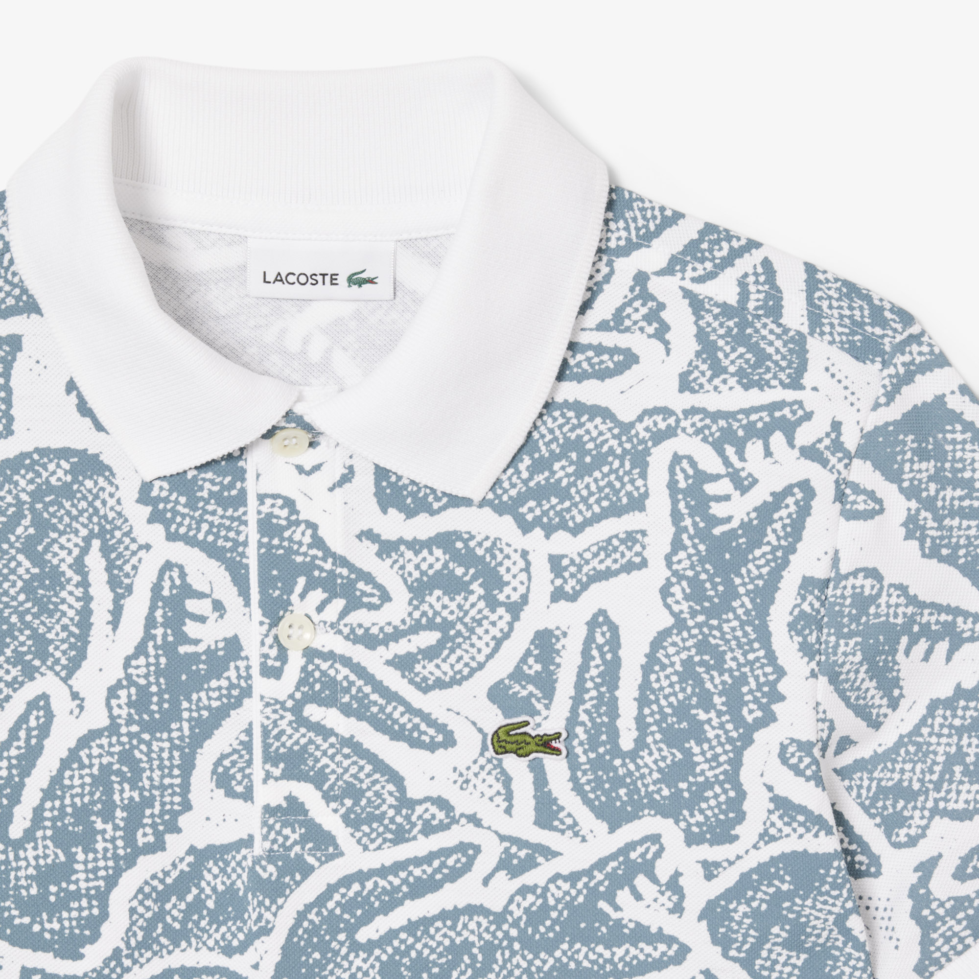 Lacoste Çocuk Baskılı Mavi Polo görsel 6