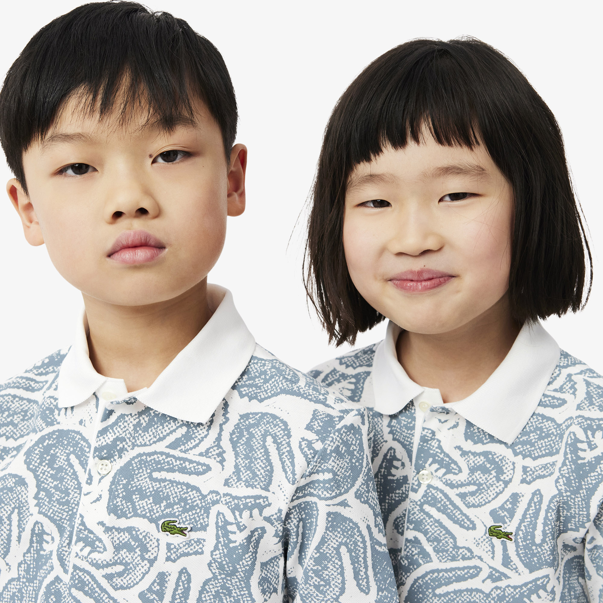Lacoste Çocuk Baskılı Mavi Polo görsel 2