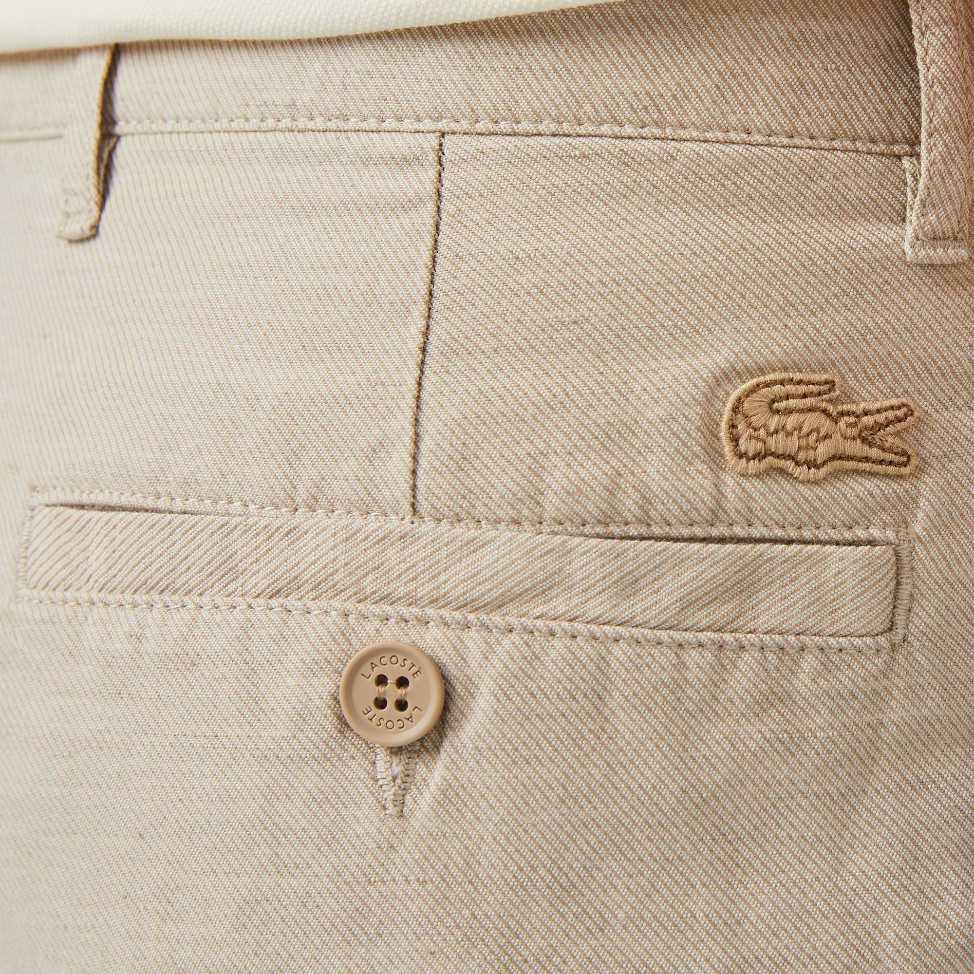 Lacoste Erkek Slim Fit Bej Bermuda Şort