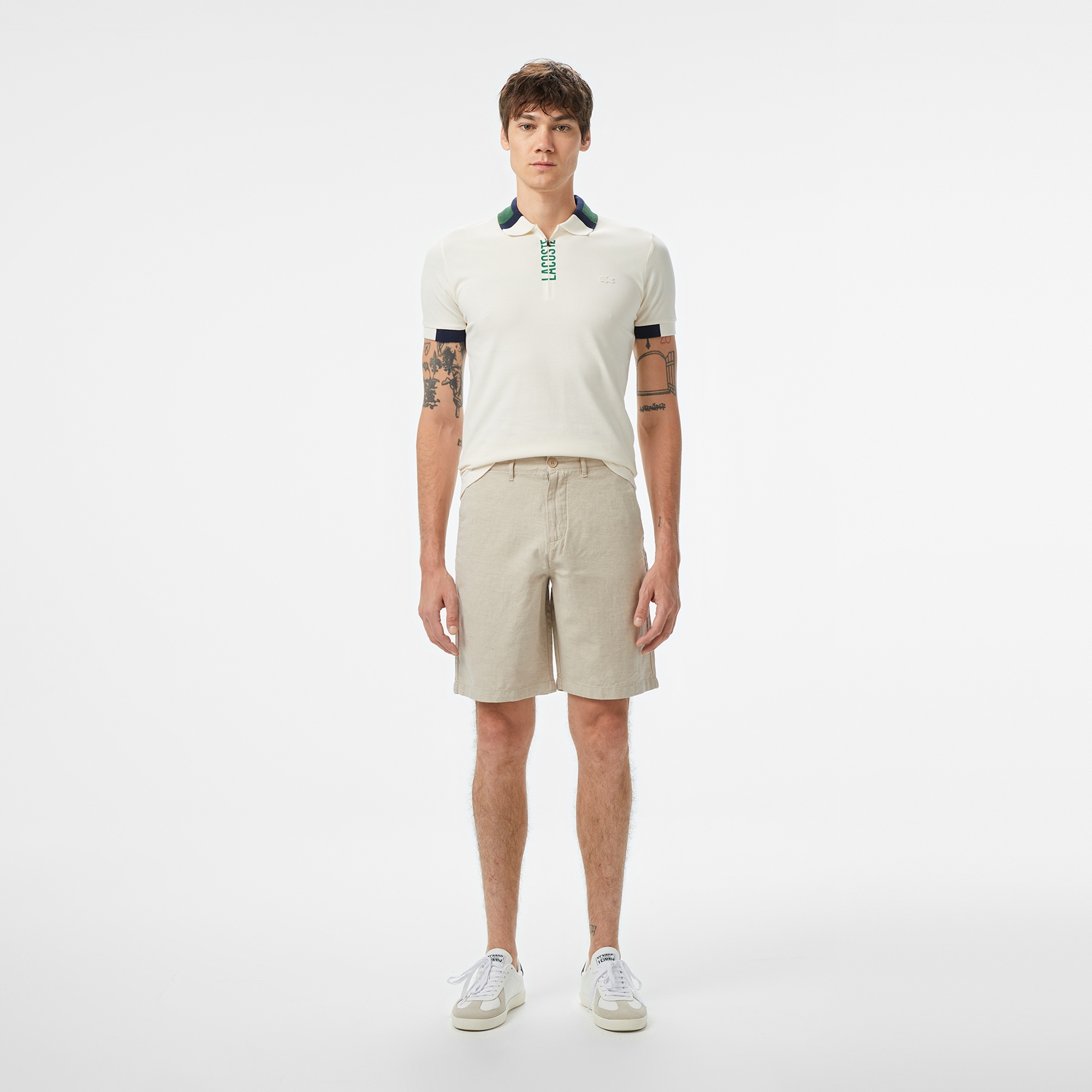 Lacoste Erkek Slim Fit Bej Bermuda Şort