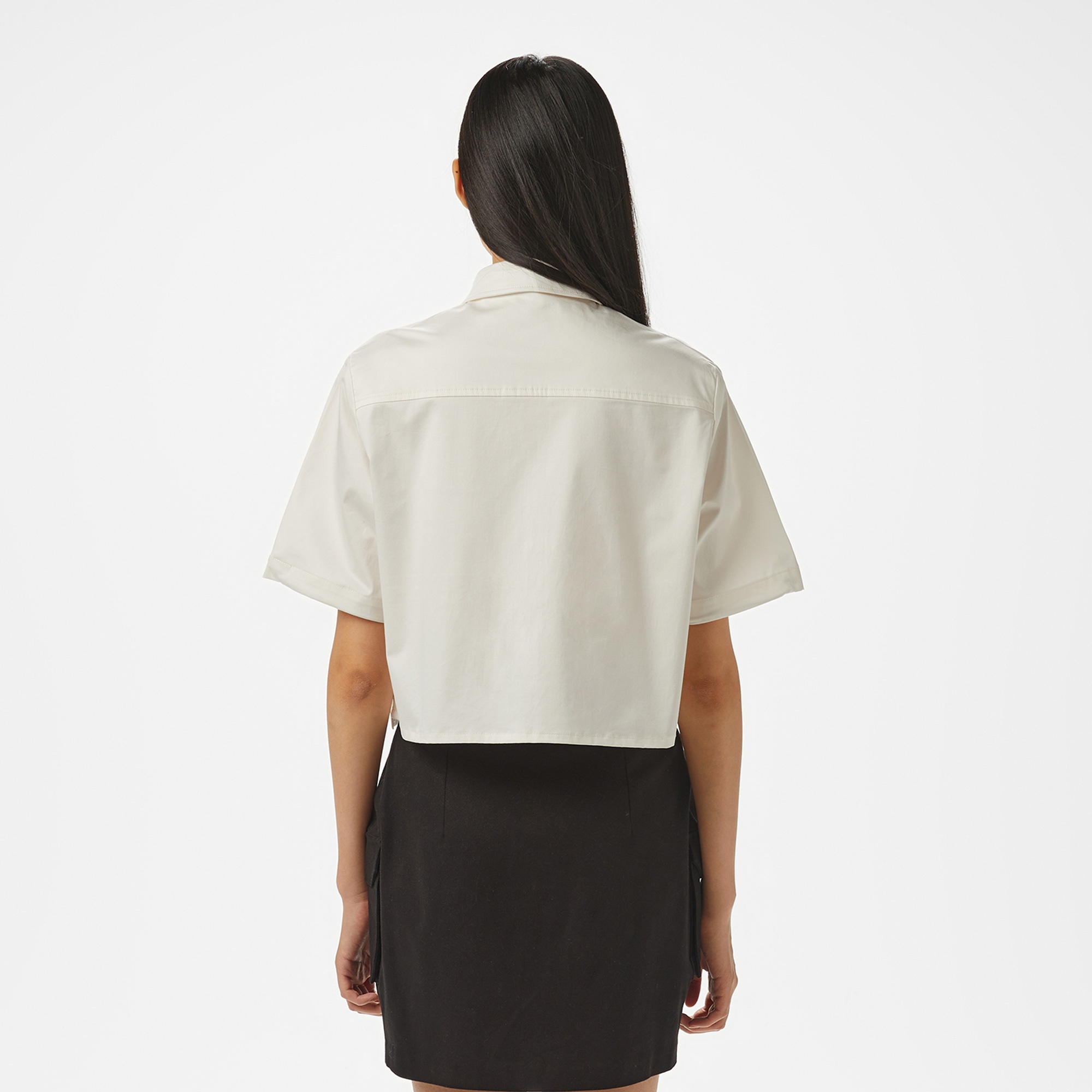 Lacoste Kadın Regular Fit Yarım Kol Krem Gömlek