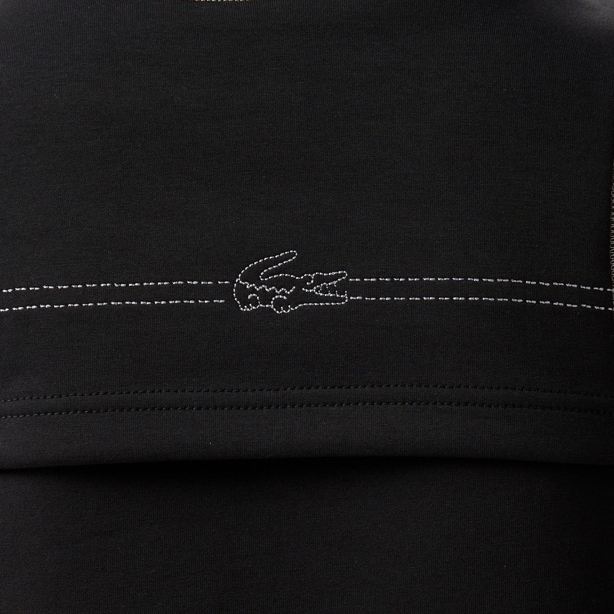 Lacoste Kadın Relaxed Fit Kolsuz Bisiklet Yaka Siyah Elbise