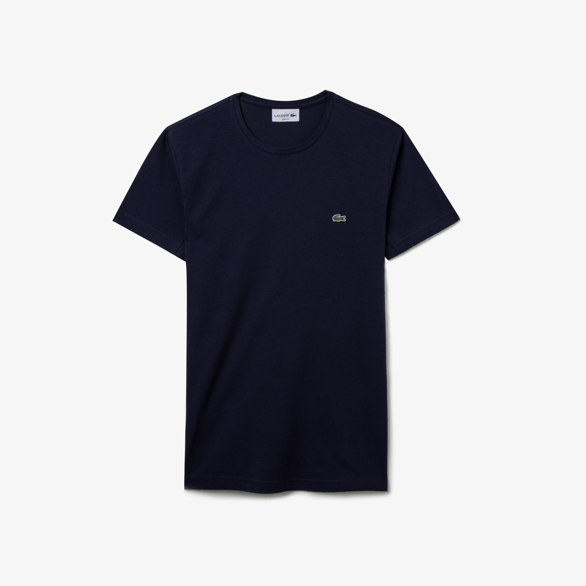 Lacoste Erkek Slim Fit Bisiklet Yaka Lacivert T-Shirt görsel 3