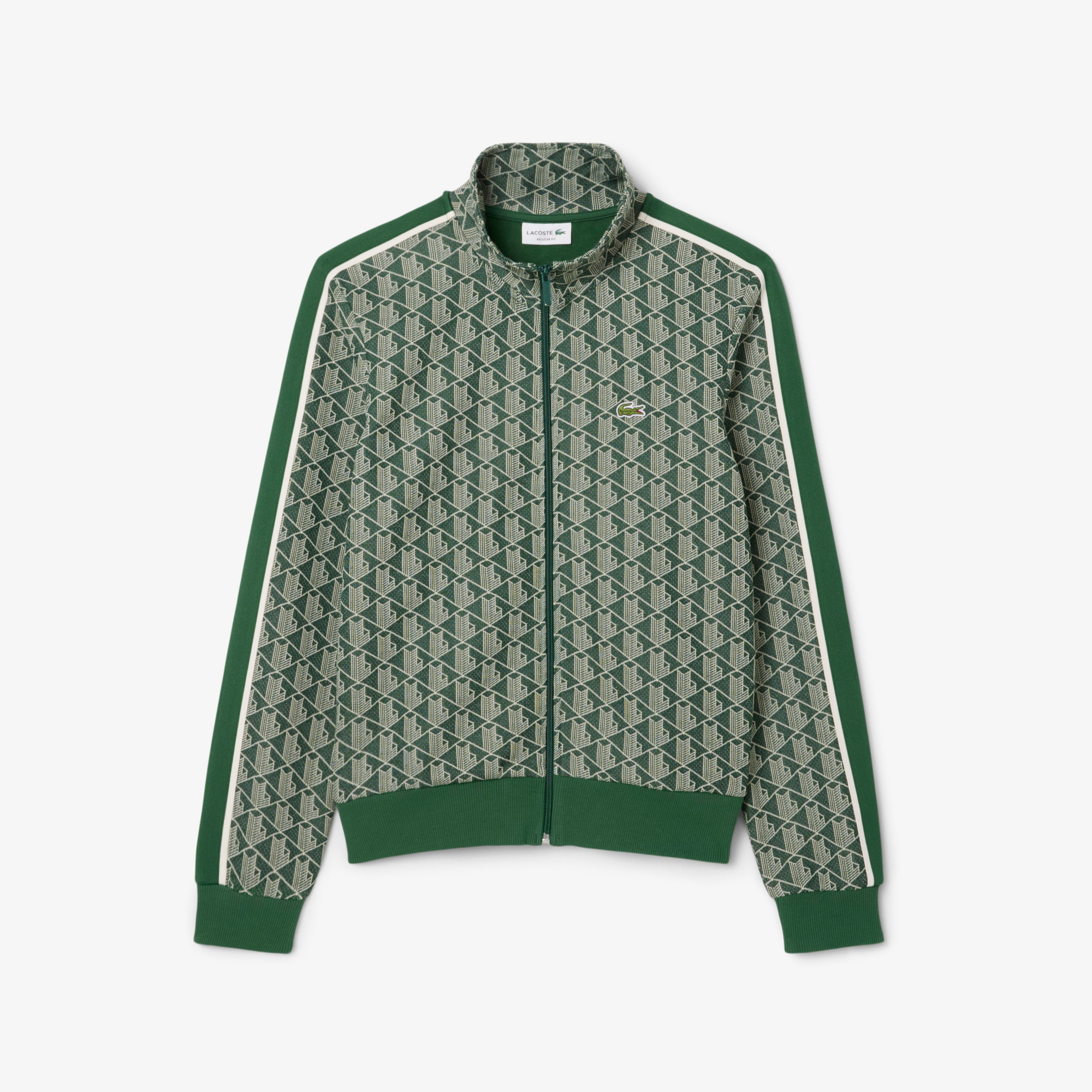 Lacoste Erkek Regular Fit Dik Yaka Monogram Yeşil Sweatshirt görsel 5