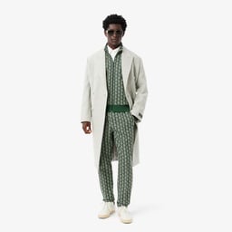 Erkek Regular Fit Dik Yaka Monogram Yeşil Sweatshirt Yeşil