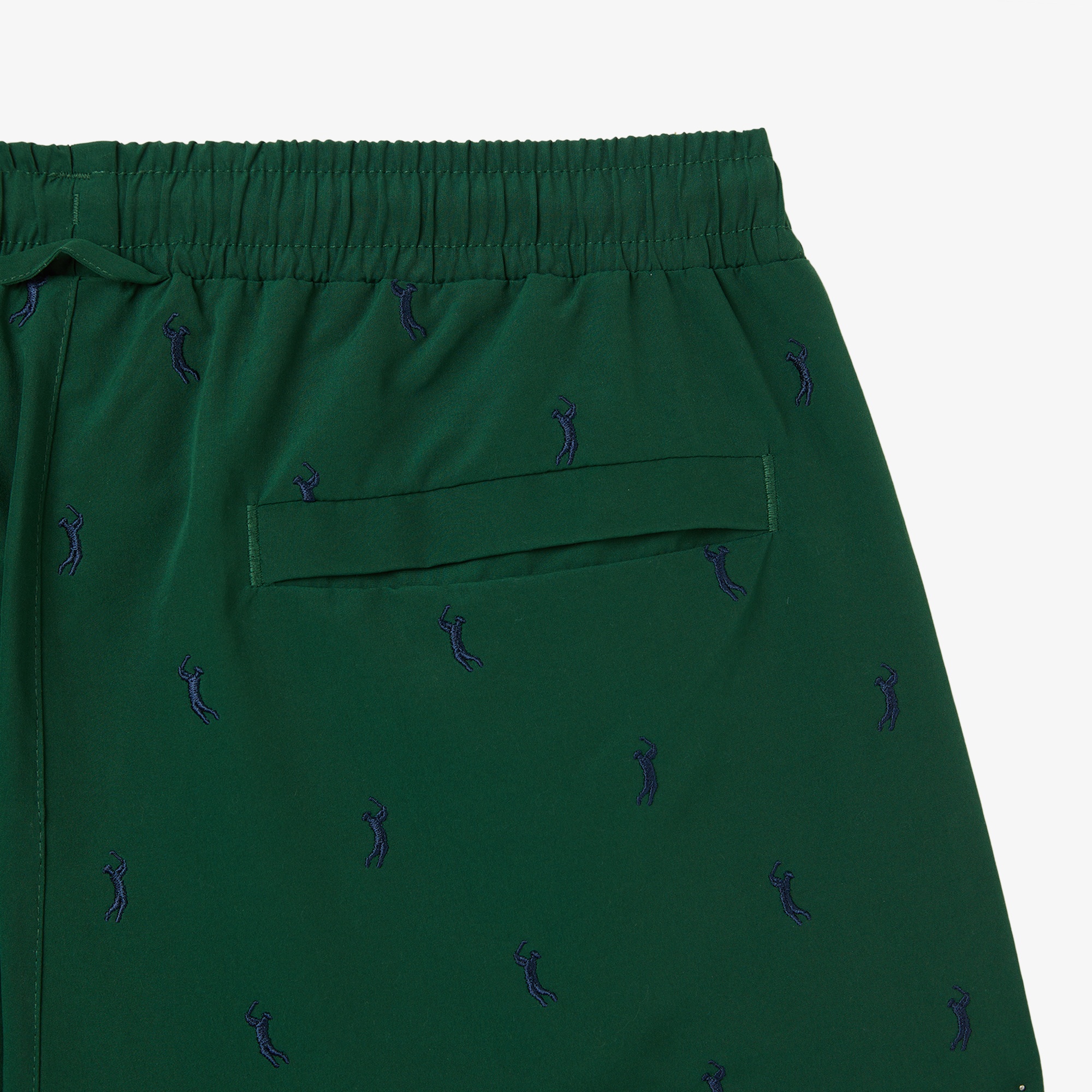 Lacoste Erkek Regular Fit Desenli Yeşil Mayo