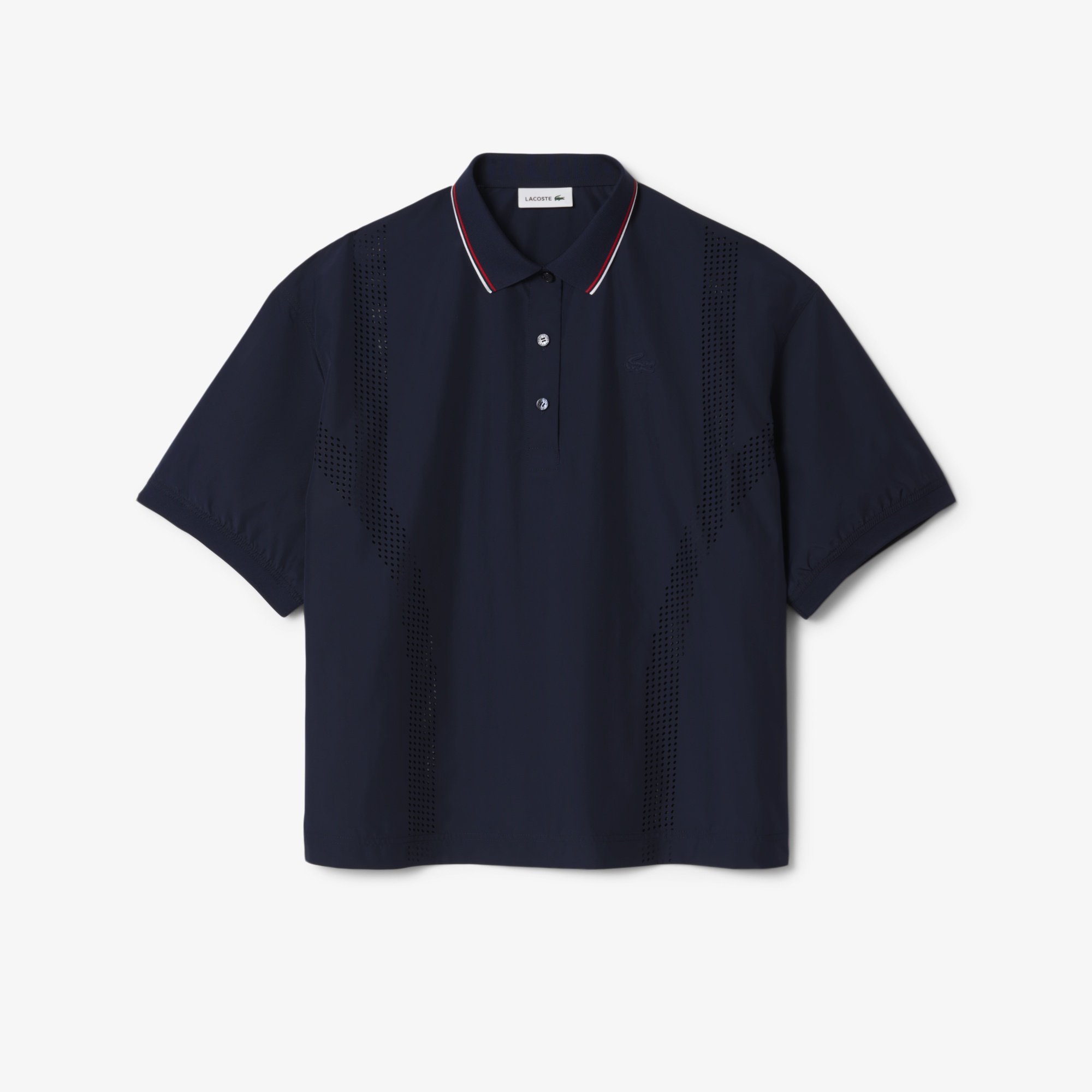 Lacoste Kadın Oversize Fit Kısa Kollu Lacivert Polo