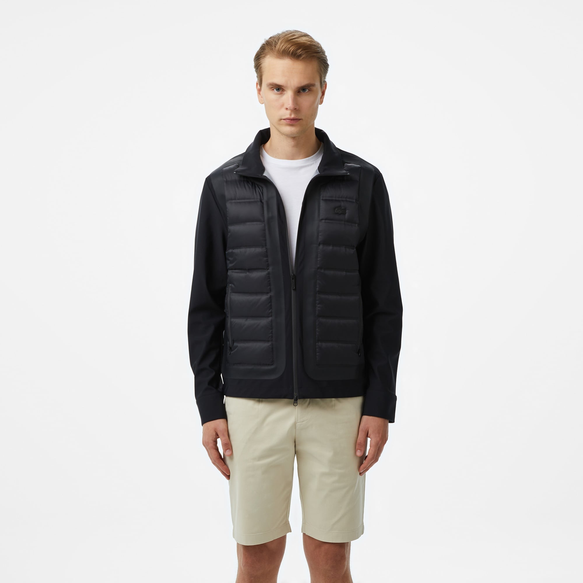 Erkek Dik Yaka Kapitone Siyah Mont