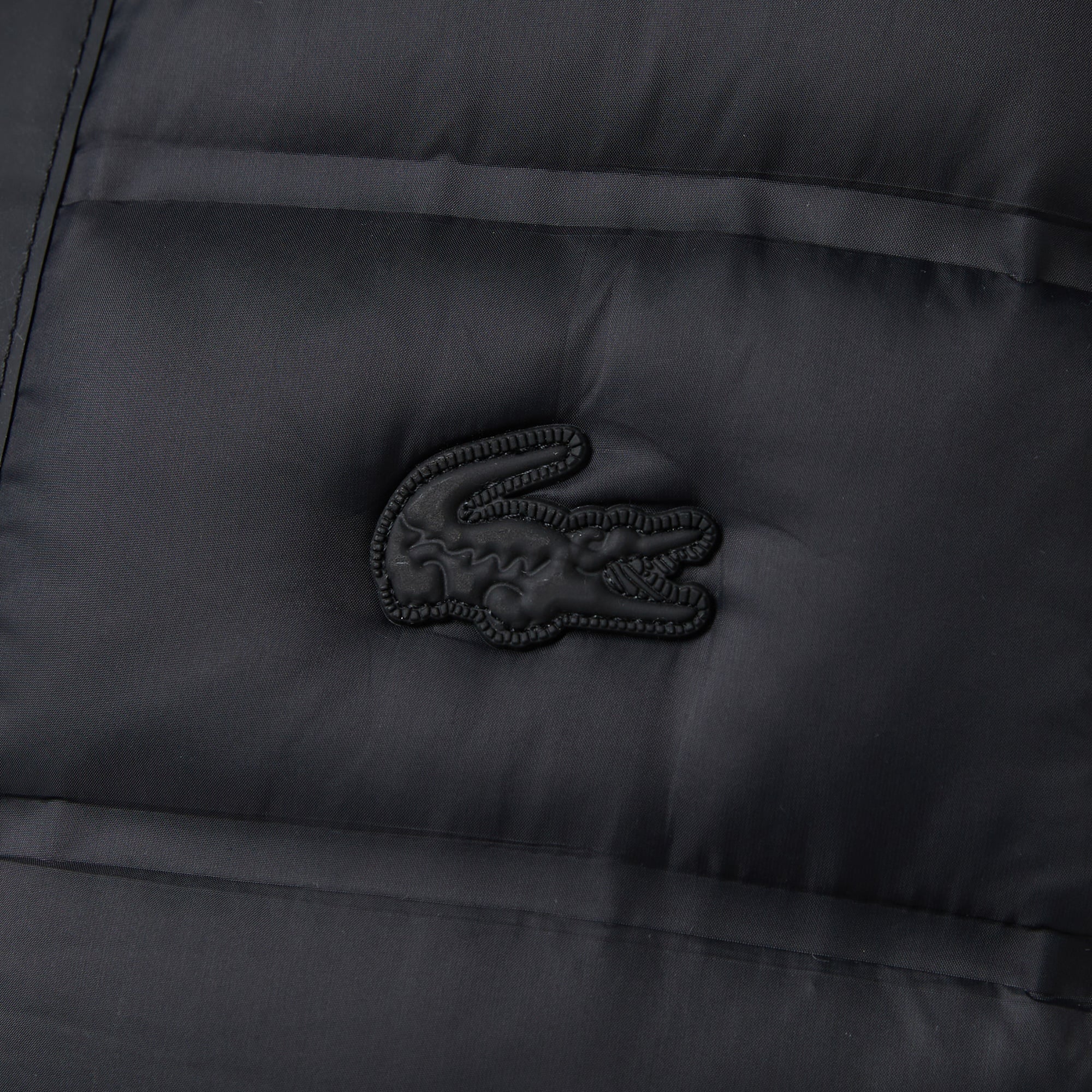 Erkek Dik Yaka Kapitone Siyah Mont