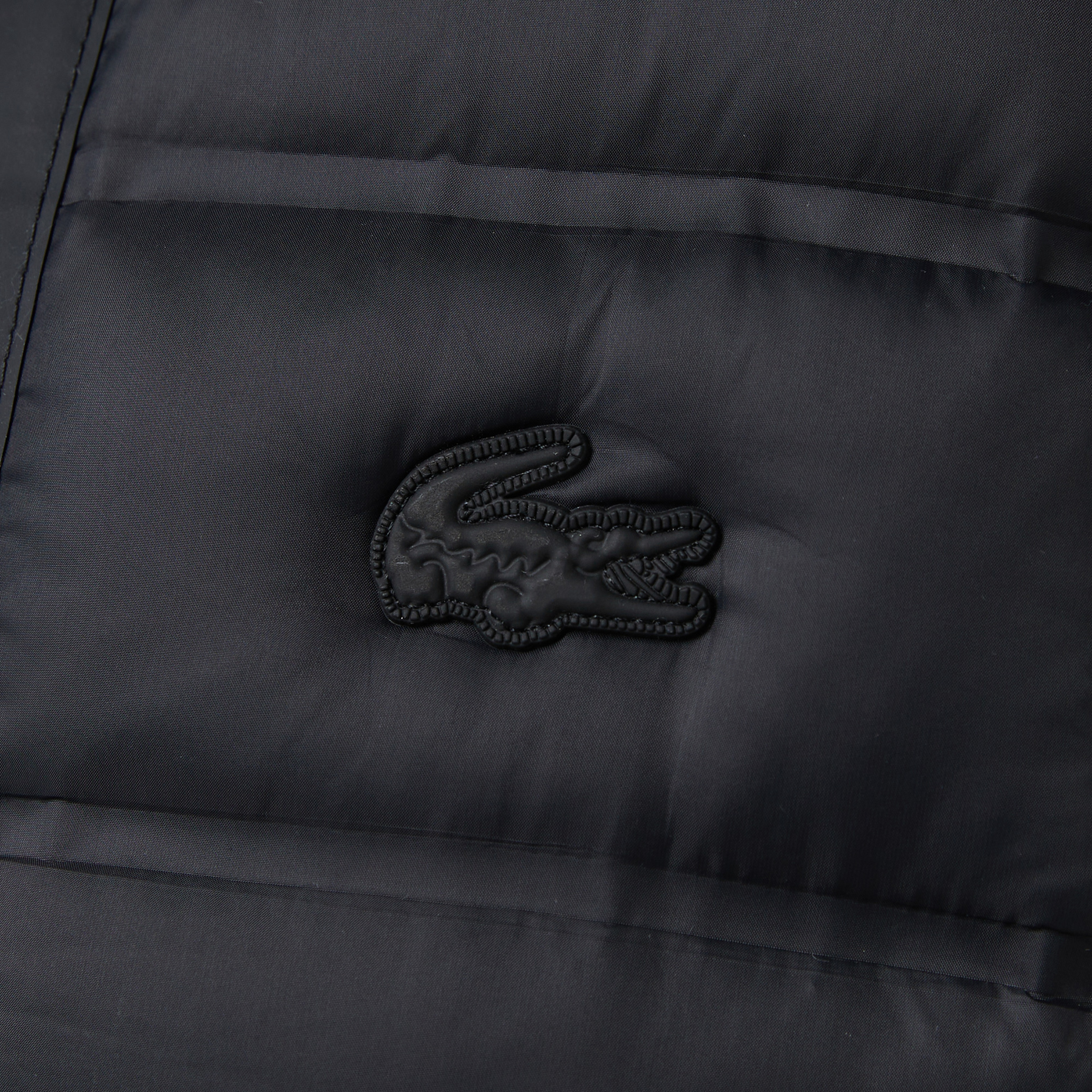 Erkek Dik Yaka Kapitone Siyah Mont