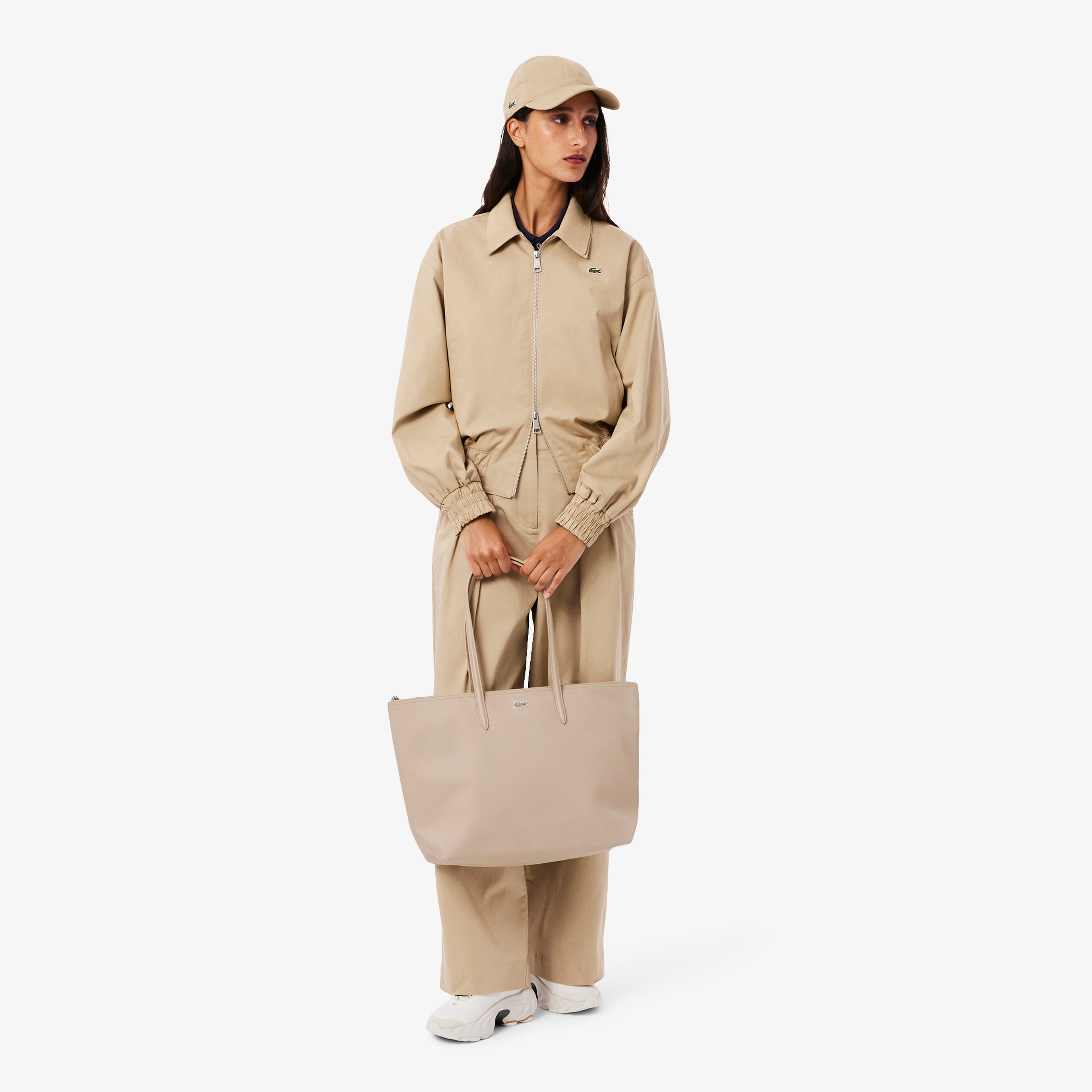 Large L.12.12 Kadın Bej Omuz Çantası