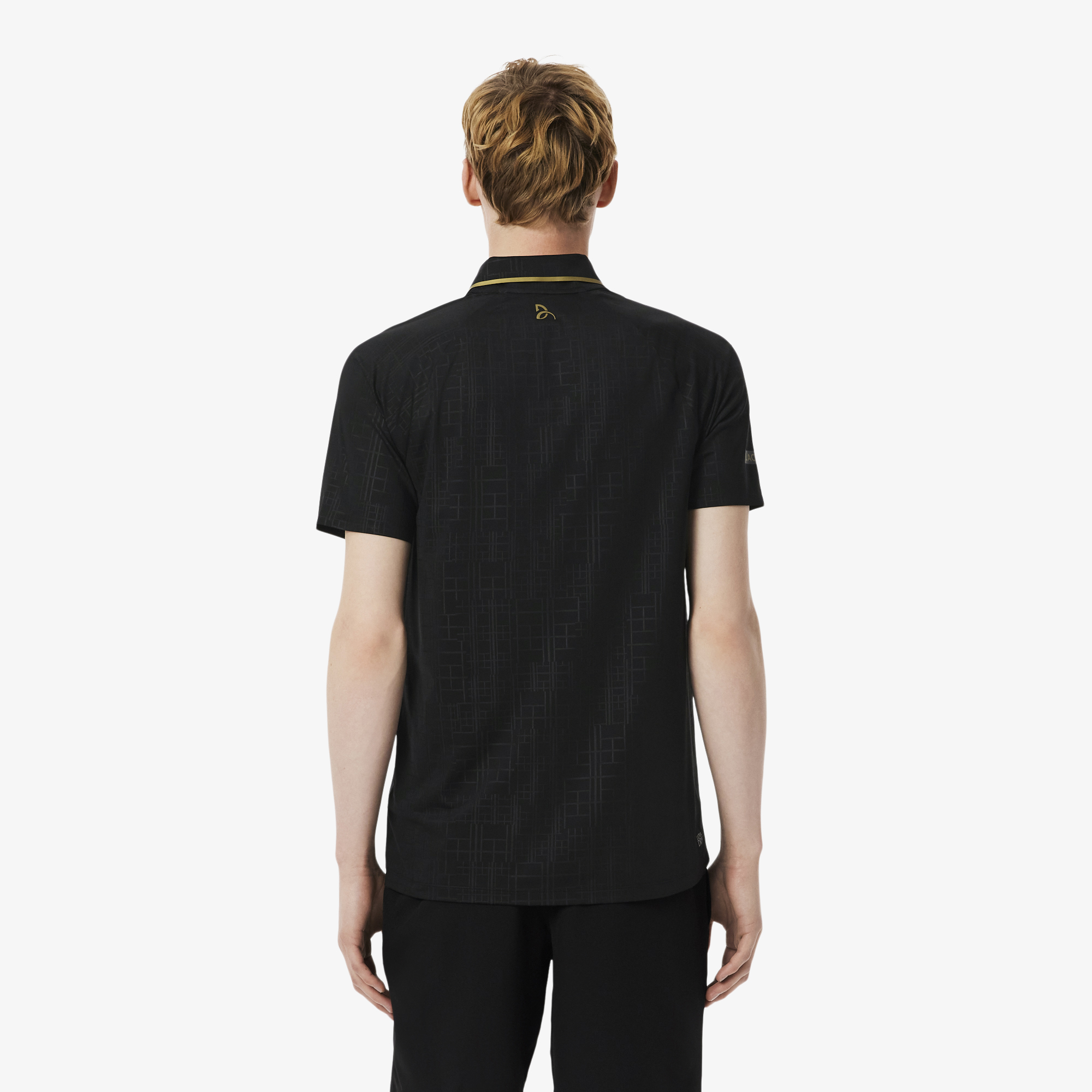 Tennis x Novak Djokovic Erkek Slim Fit Desenli Siyah Polo DH4789
