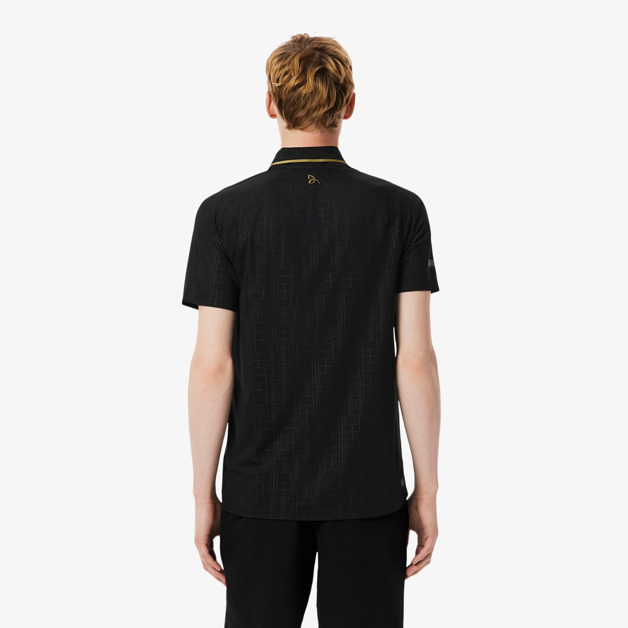 Tennis x Novak Djokovic Erkek Slim Fit  Desenli Siyah Polo