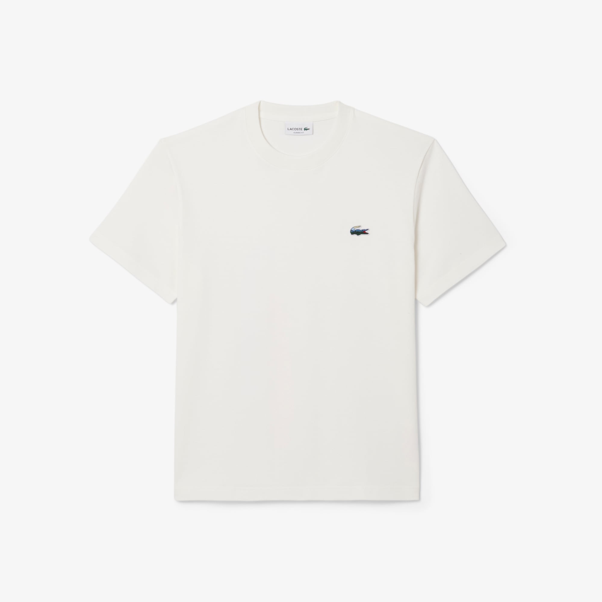 Lacoste Erkek Classic Fit Bisiklet Yaka Beyaz T-Shirt görsel 4
